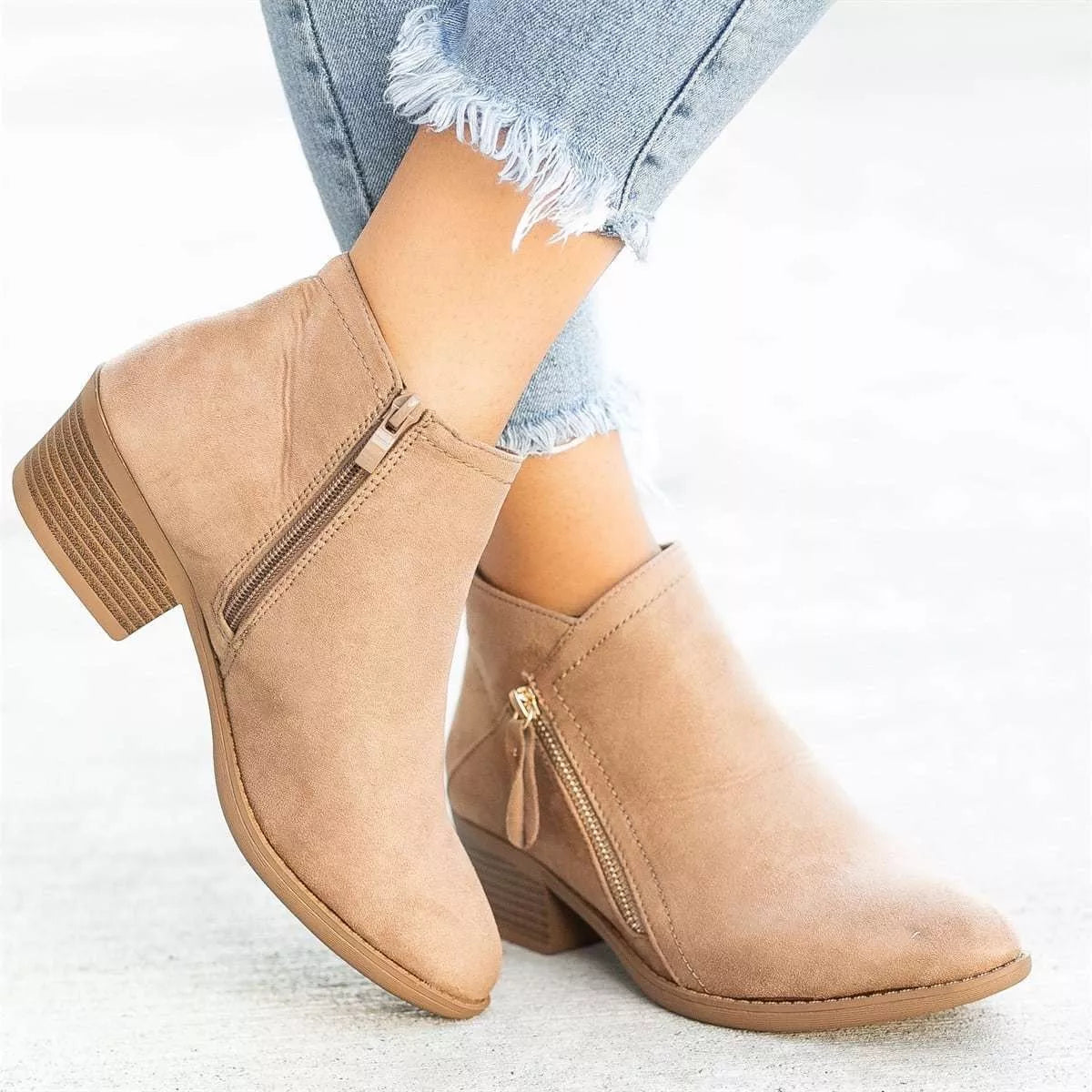 Point Toe Block Heel Boots - Lilixa.store