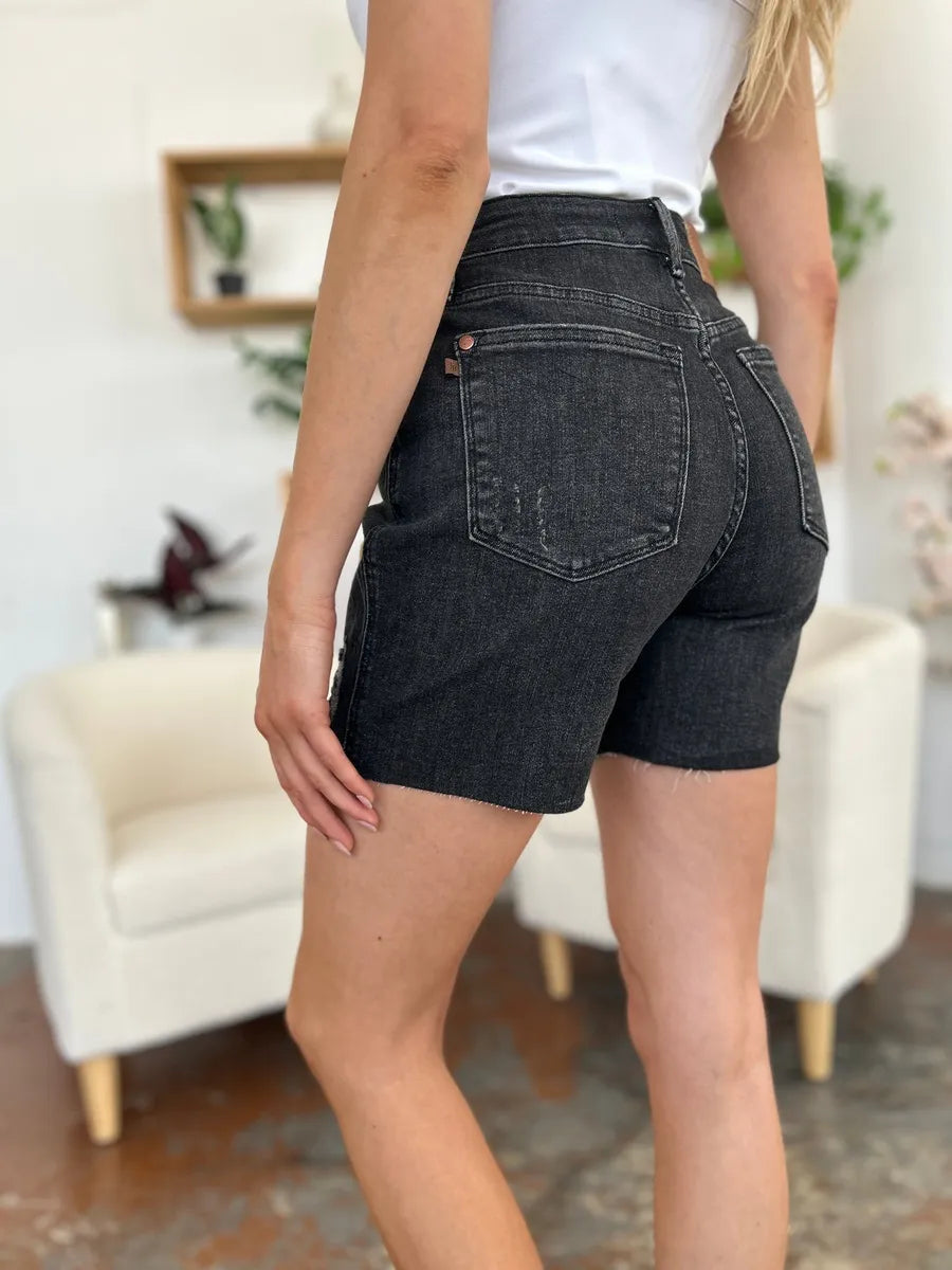 Judy Blue Full Size High Waist Rigid Magic Denim Shorts - Lilixa.store