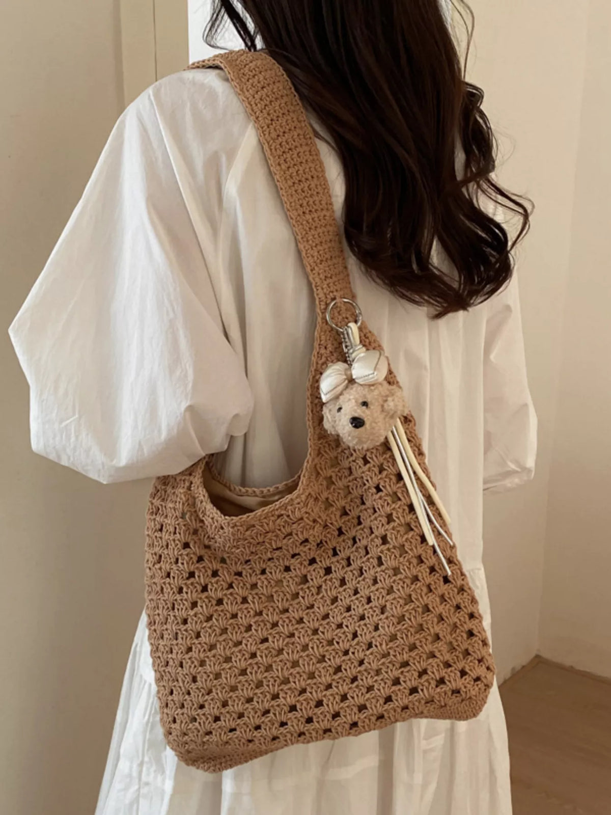 Crochet Knit Shoulder Bag - Lilixa.store