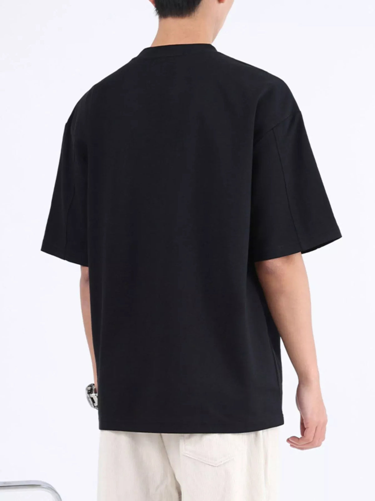 Lilixa Men's Tops Men's Plus Size Half Sleeve Oversized T-Shirt Men's Plus Size Half Sleeve Oversized T-Shirt