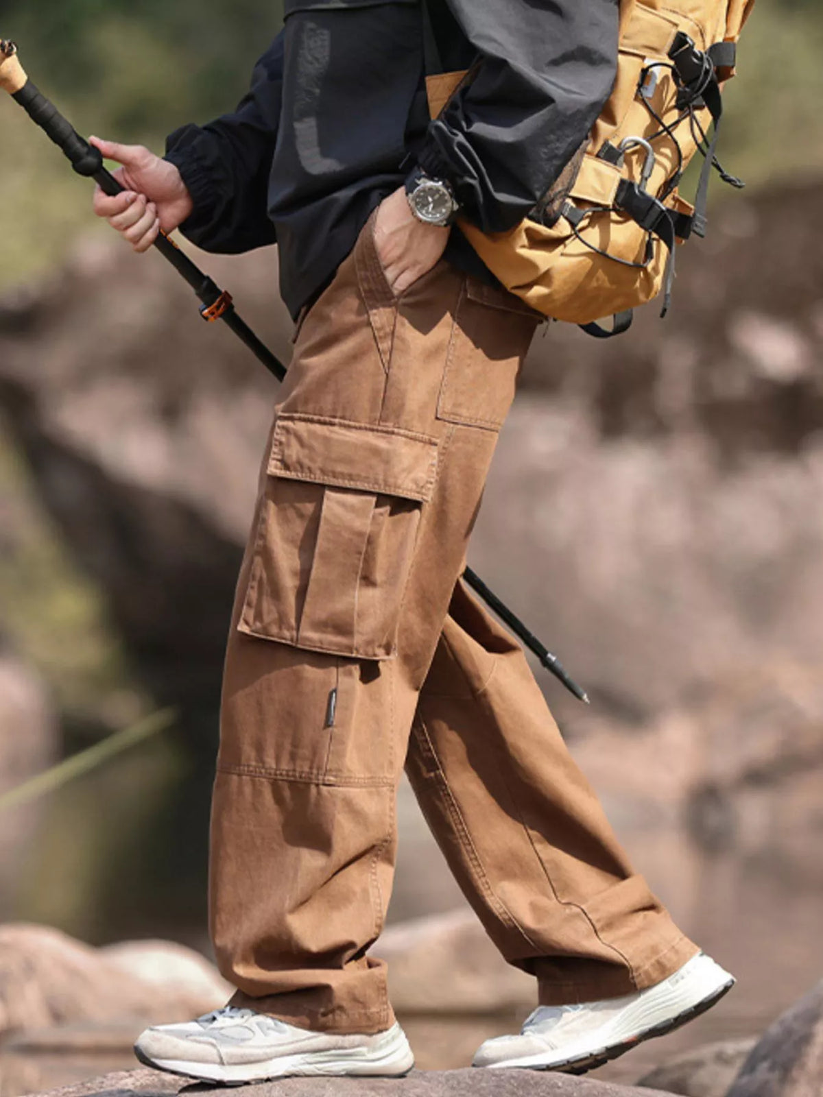 Men's Plus Size Relaxed Fit Cargo Pants, view 8