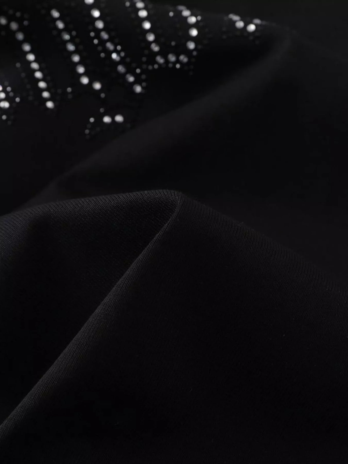 Men's Rhinestone Mock Neck T-Shirt