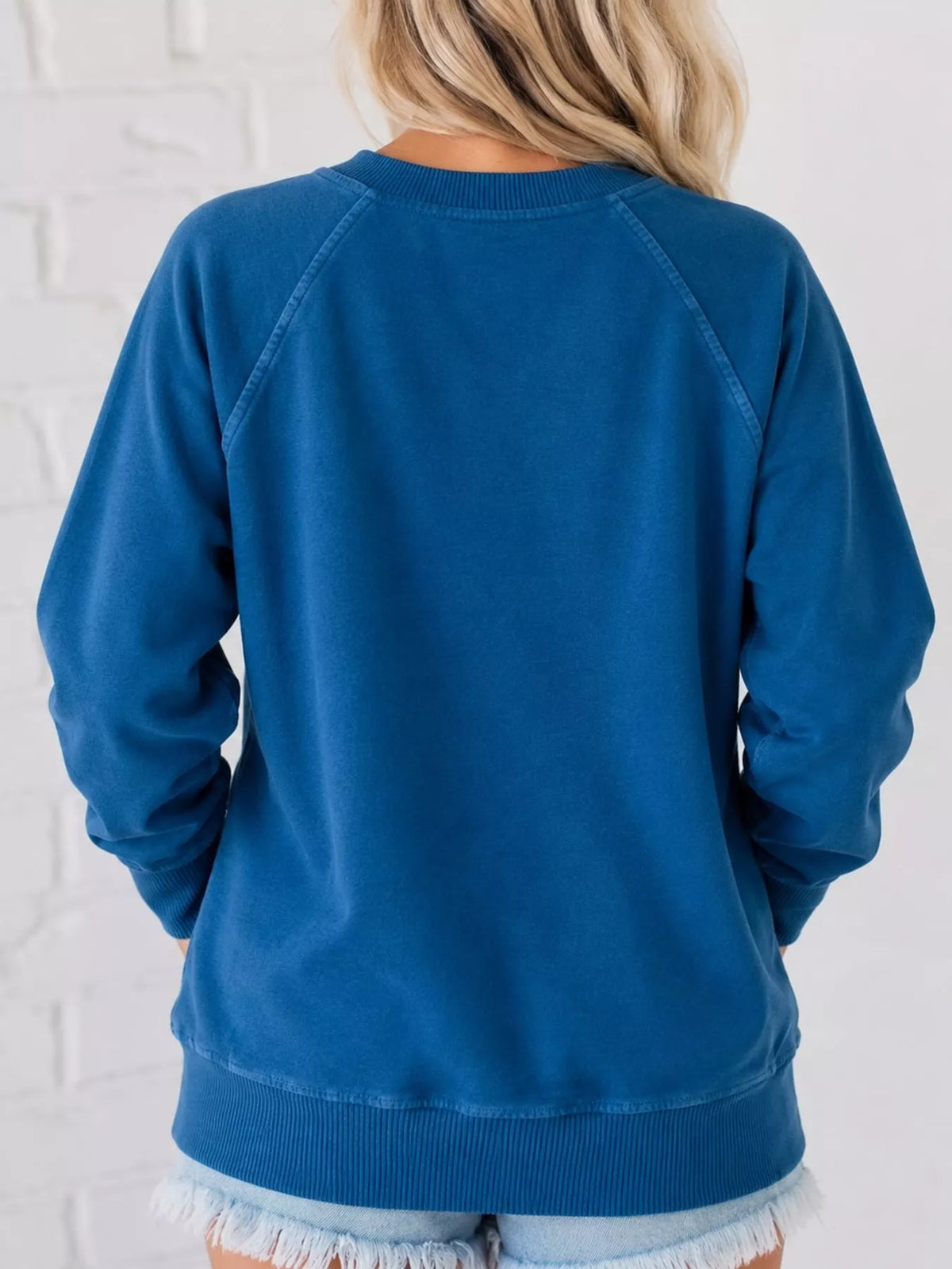Crew Neck Raglan Sleeve Sweatshirt, view 10