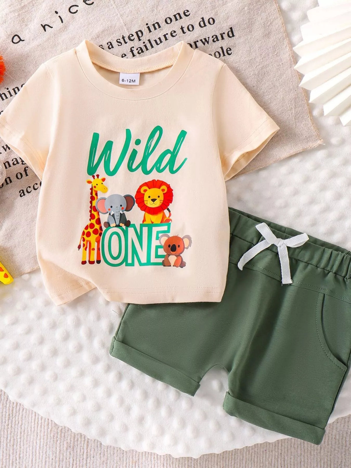 Children's Graphic Round Neck Tee and Shorts Set - Lilixa.store