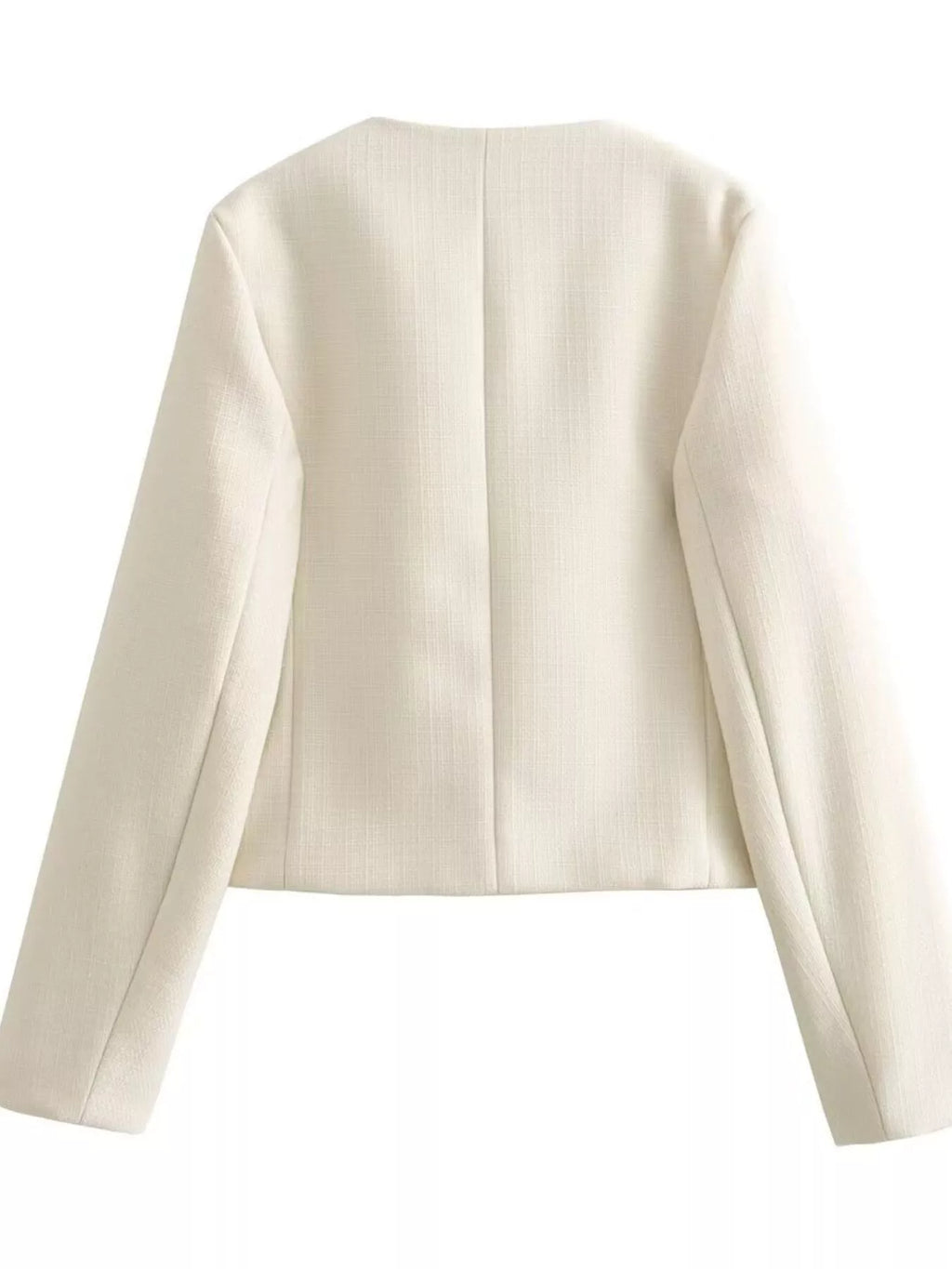 Tweed Button Up Cropped Outerwear - Lilixa.store