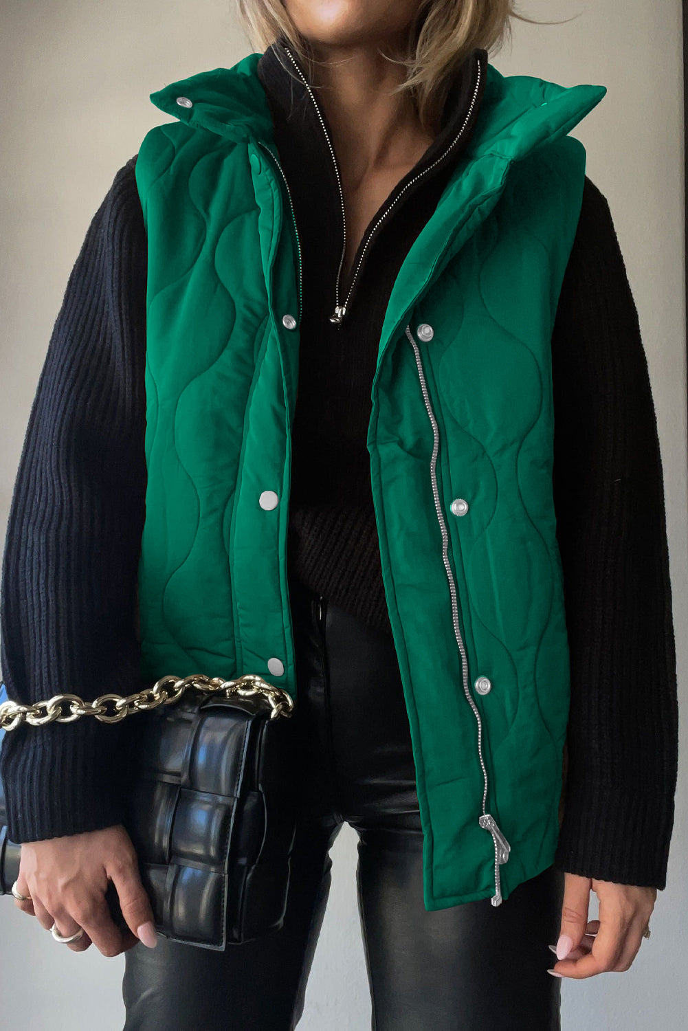 Collared Neck Vest with Pockets, view 6