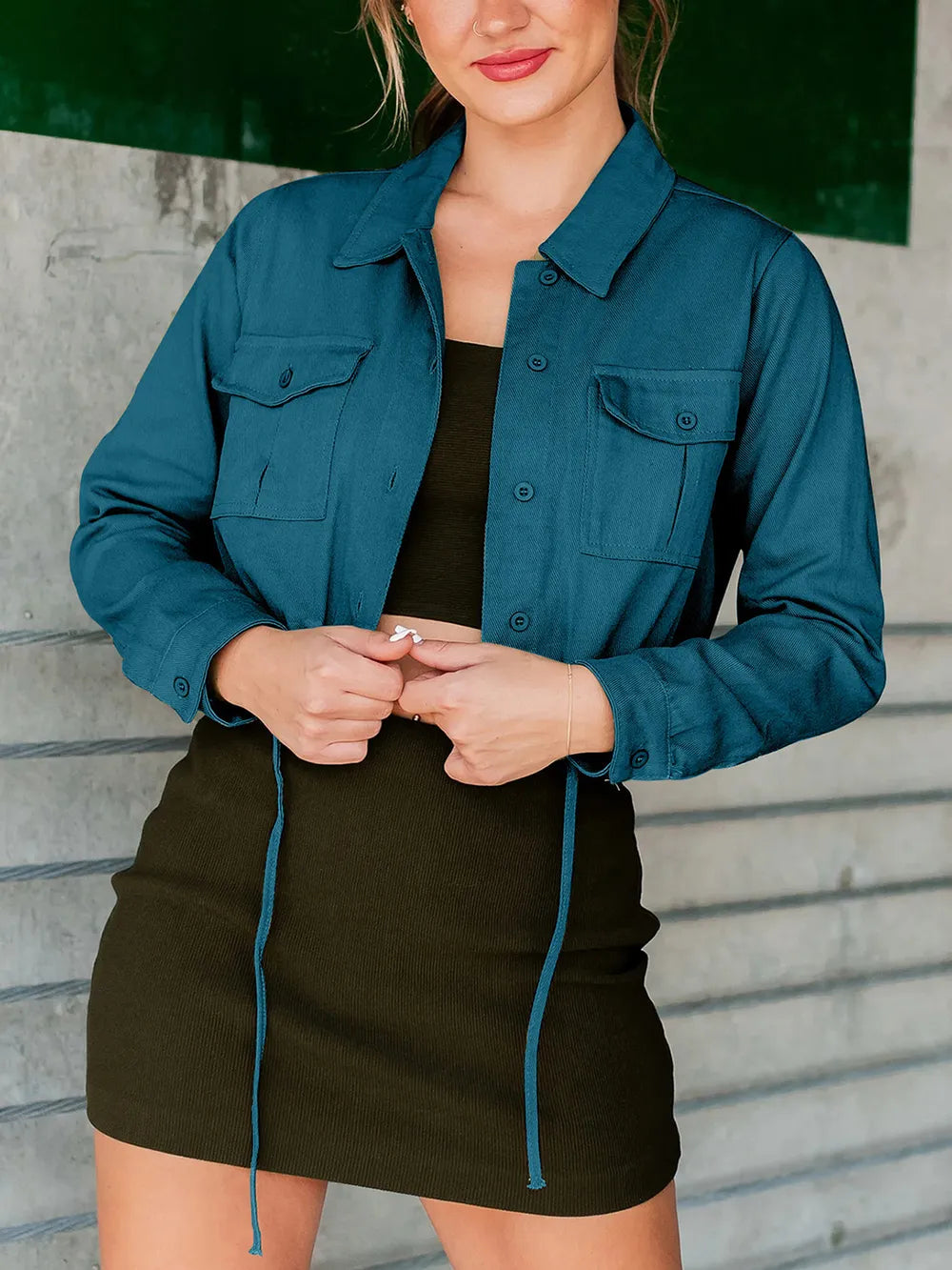 Button Up Long Sleeve Jacket, view 5