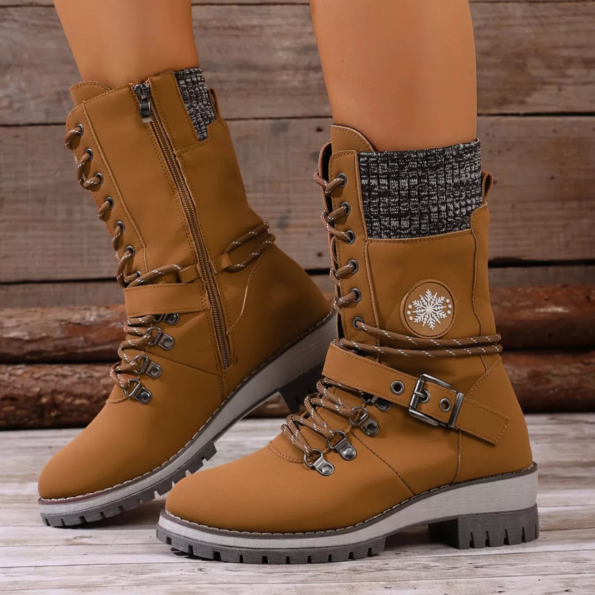 Lace-Up Ankle Combat Boots - Lilixa.store