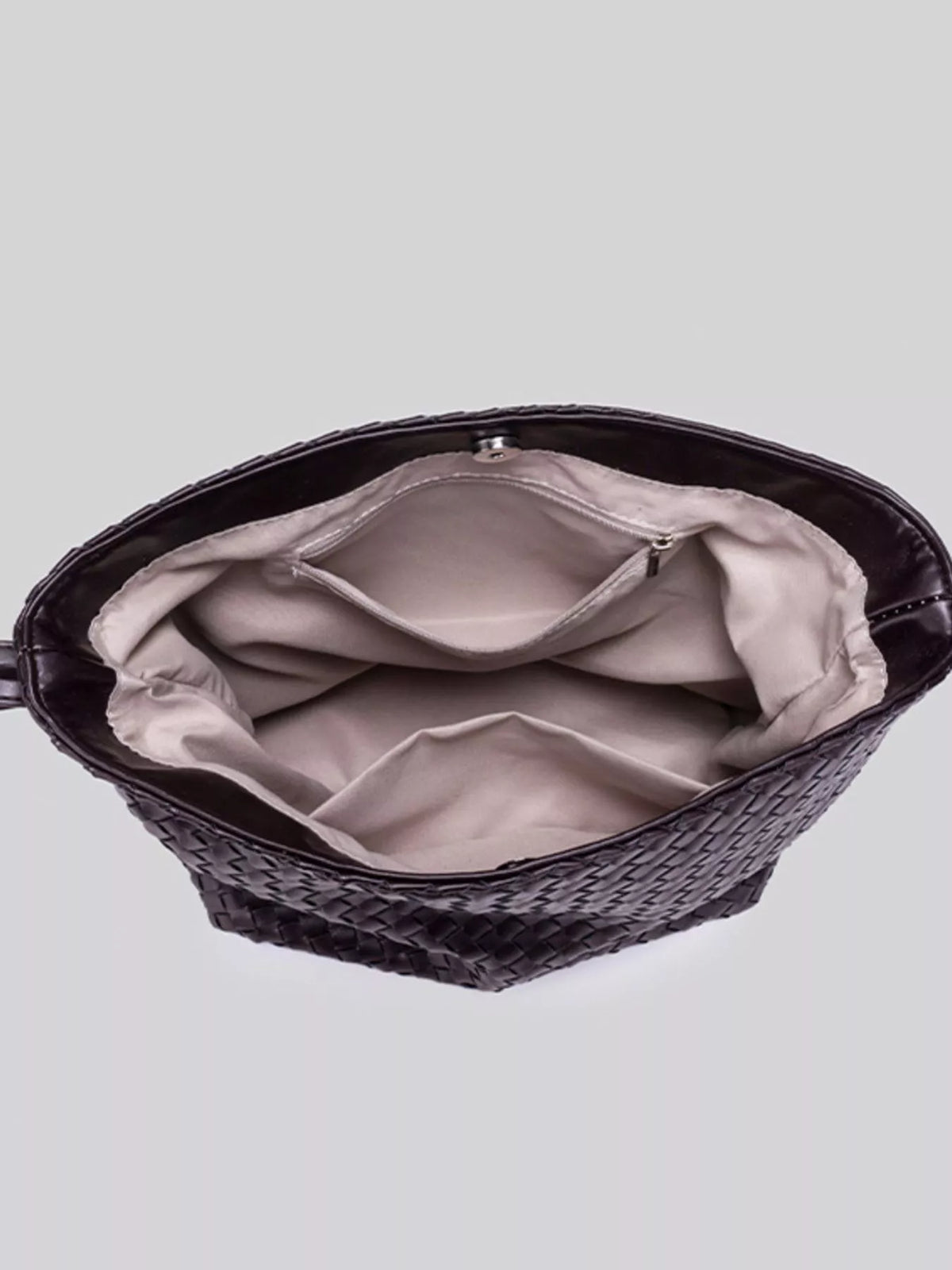Woven Leather Hobo Shoulder Bag
