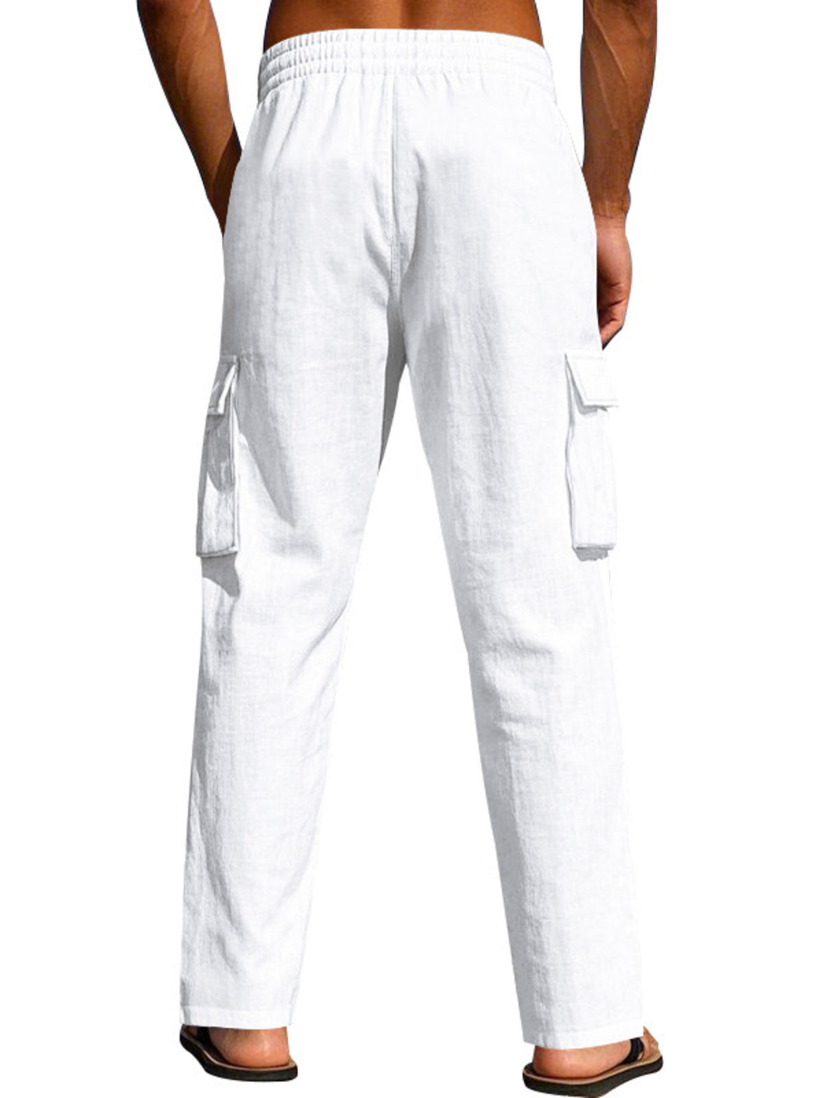 Men's Full Size Relaxed Fit Cargo Drawstring Pants Plus Size, view 2