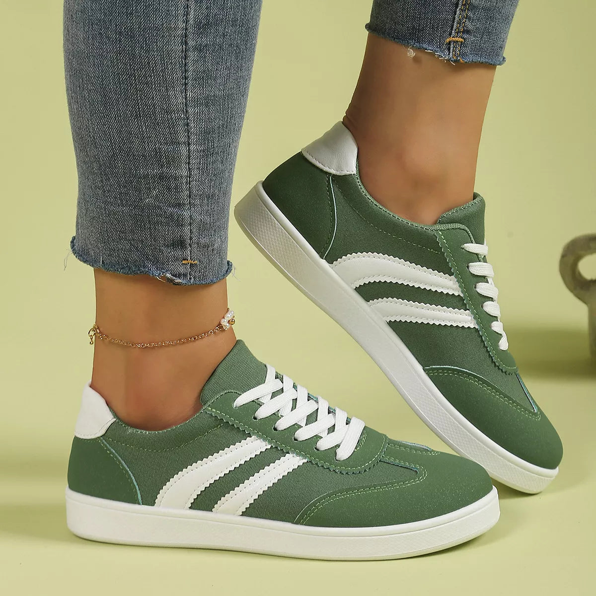 Casual Striped Flats Sneakers - Lilixa.store
