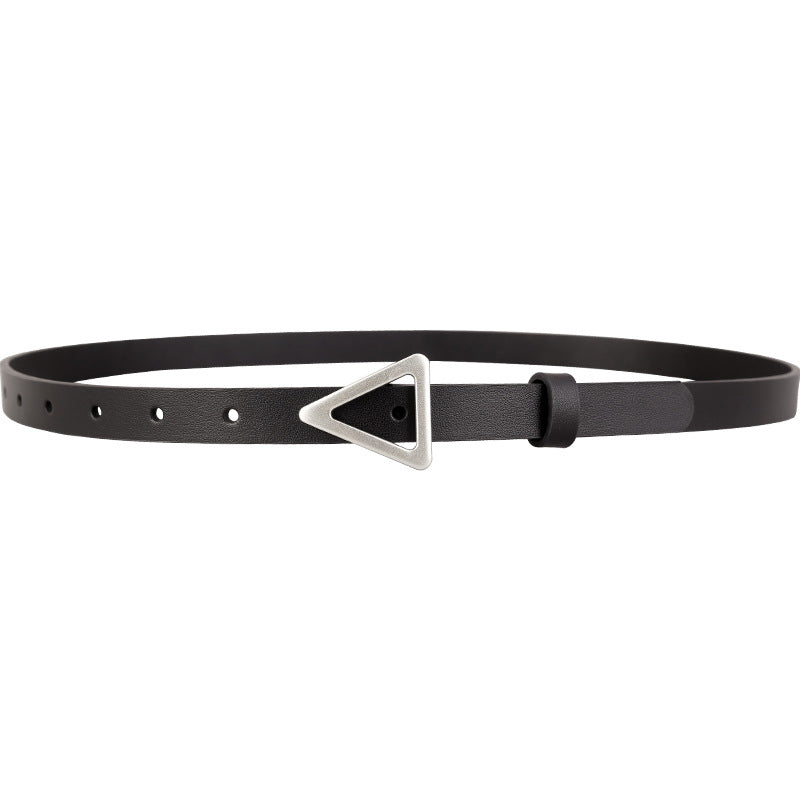 Triangle Buckle Skinny Belt - Lilixa.store