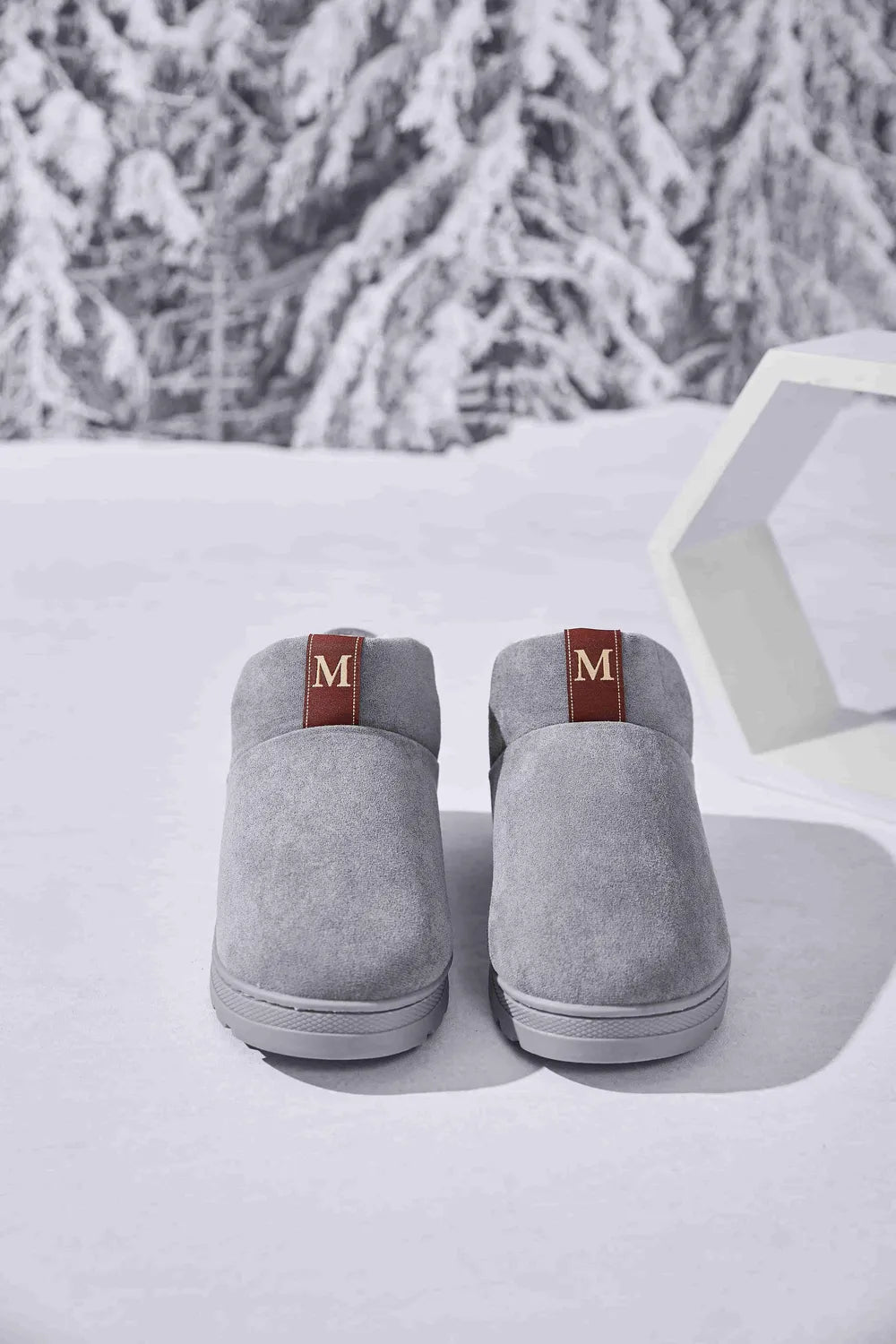 Letter M Suede Round Toe Slippers - Lilixa.store