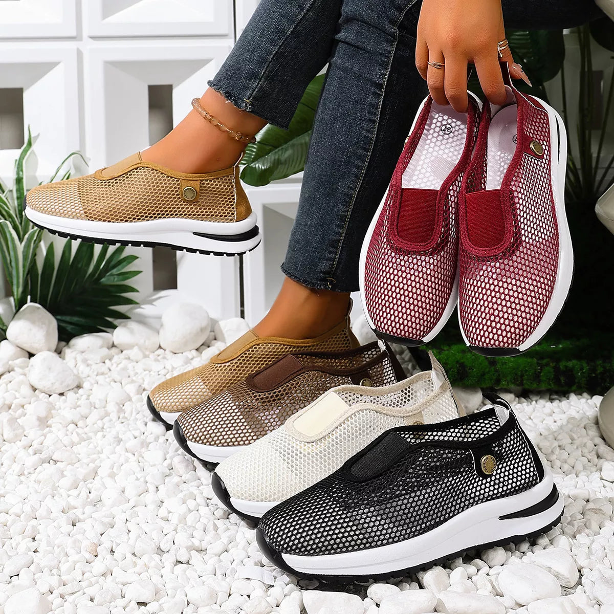 Breathable Mesh Slip-Ons - Lilixa.store