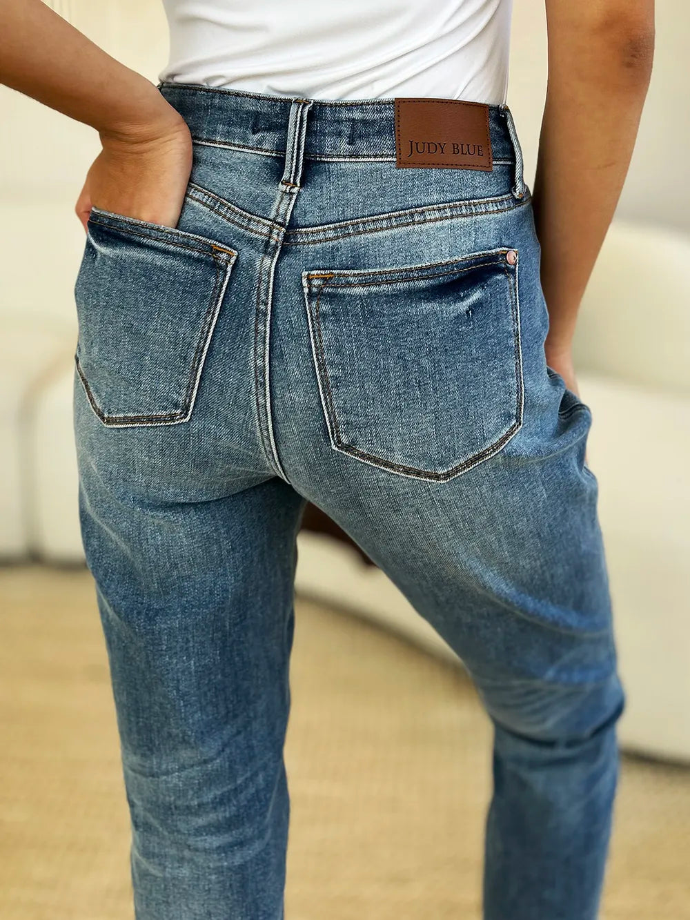 Judy Blue Full Size Mid Rise Rigid Magic Release Hem Jeans - Lilixa.store