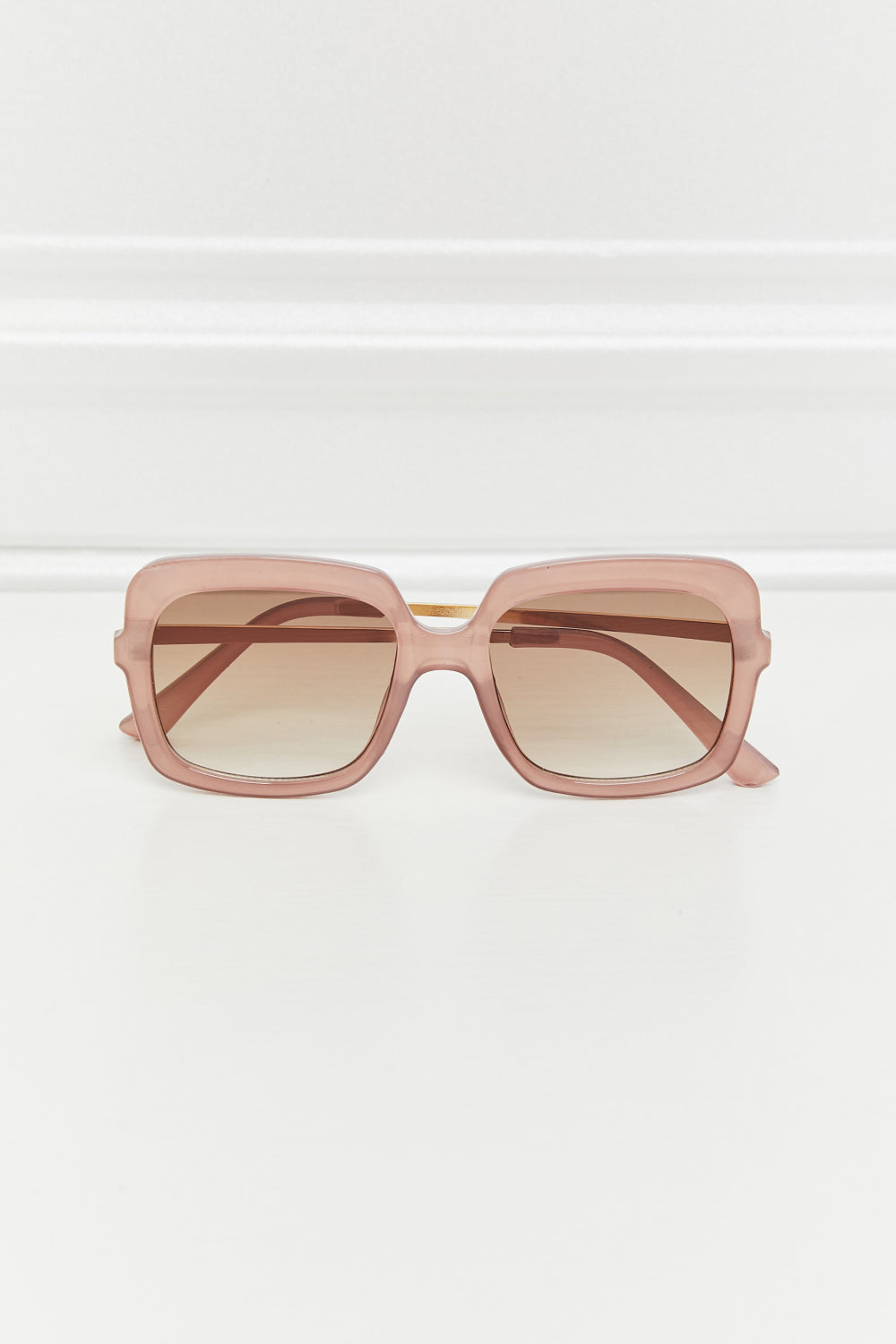 Square Metal-Plastic Hybrid Temple Sunglasses - Lilixa.store