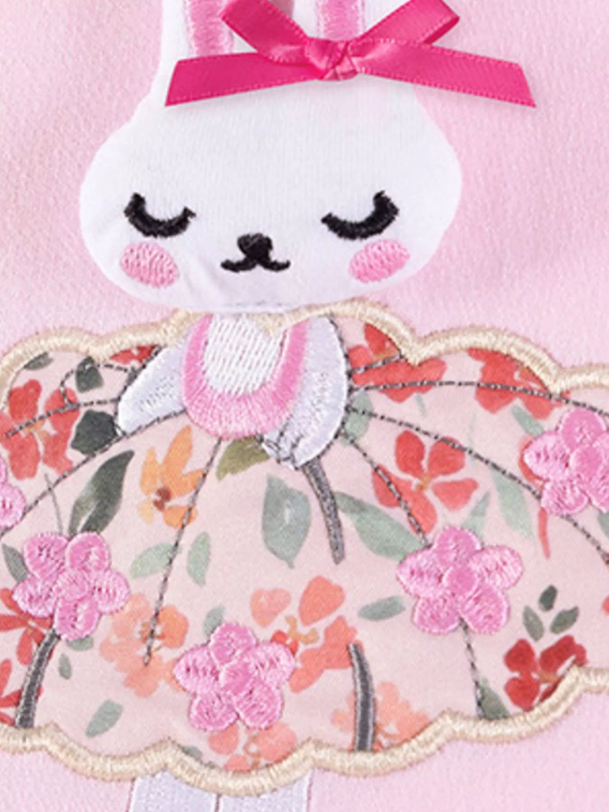 Children's Rabbit Floral Sweatshirt Dress - Lilixa.store