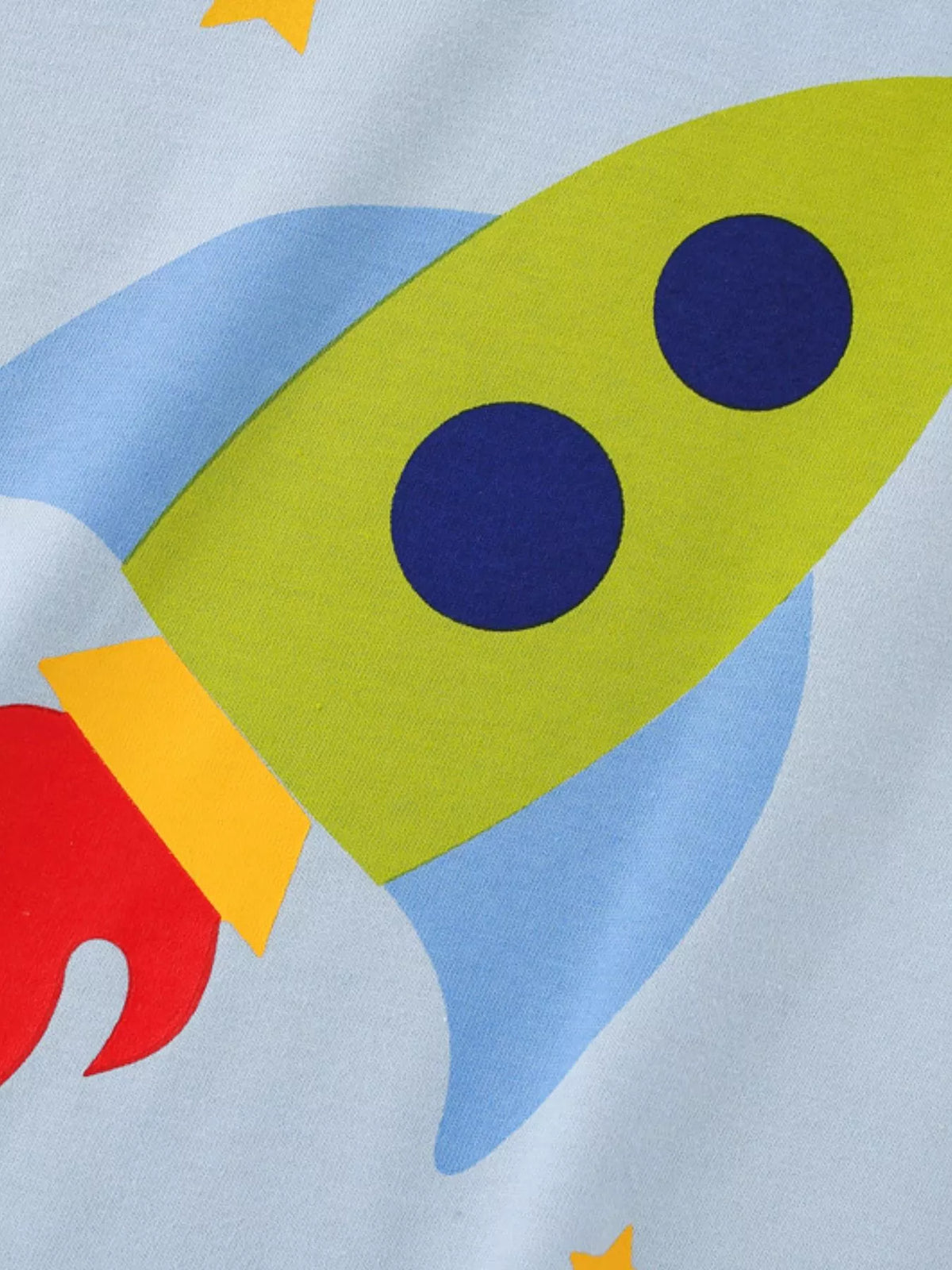 Children's Rocket Graphic Round Neck T-Shirt - Lilixa.store