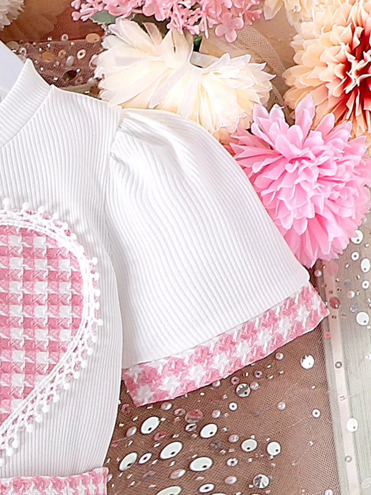 Children's Heart Short Sleeve Top and Skirt Set - Lilixa.store
