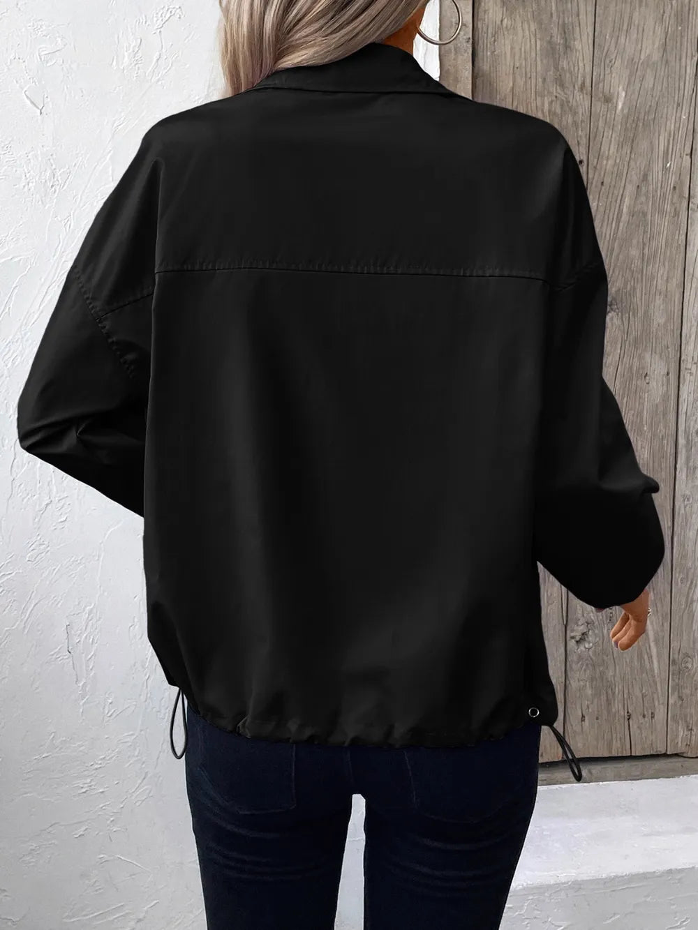 Ivy Lane Pocketed Zip Up Long Sleeve Jacket, view 16