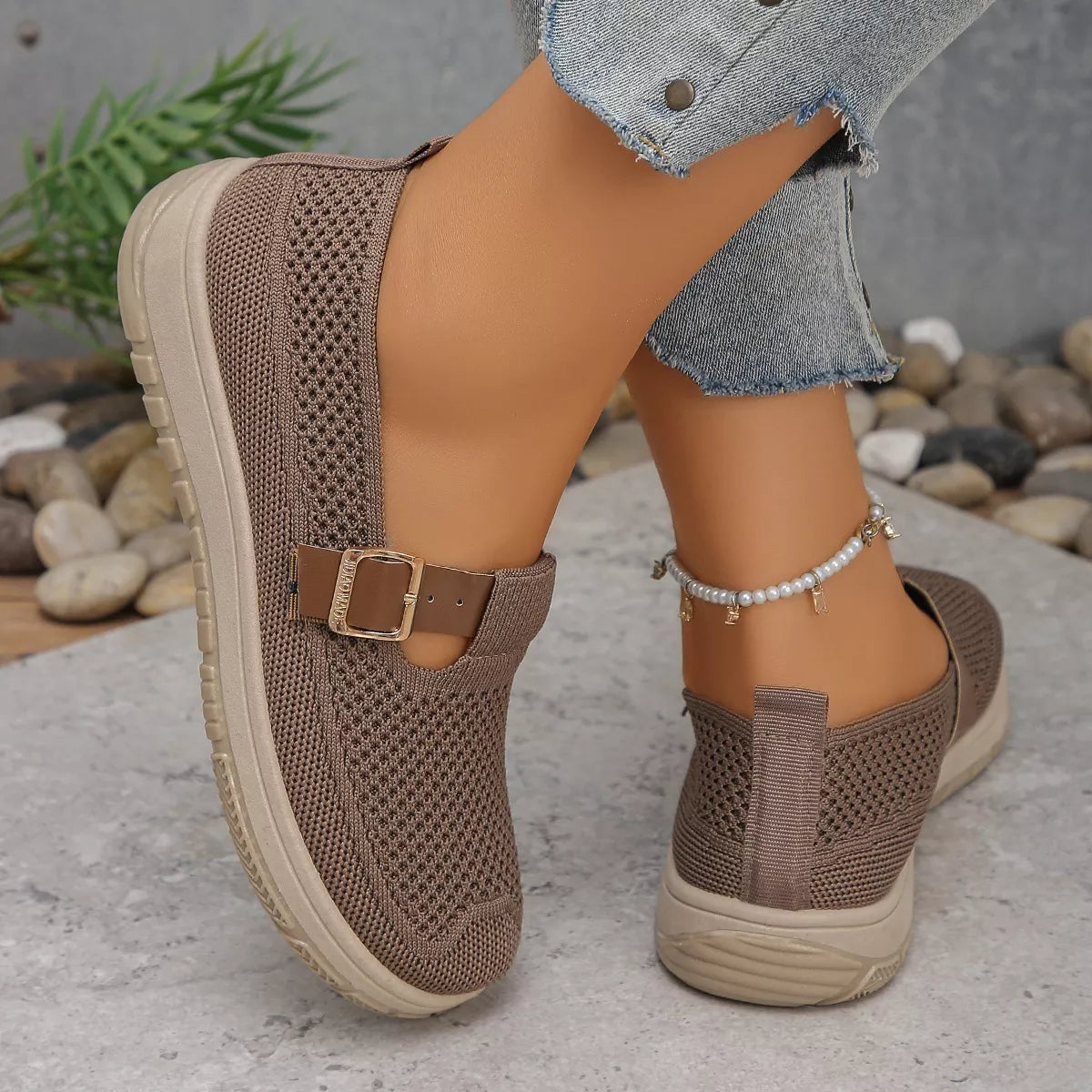 Round Toe Platform Slip-Ons, view 5