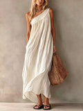 Full Size One-Shoulder Maxi Dress Plus Size - Lilixa.store