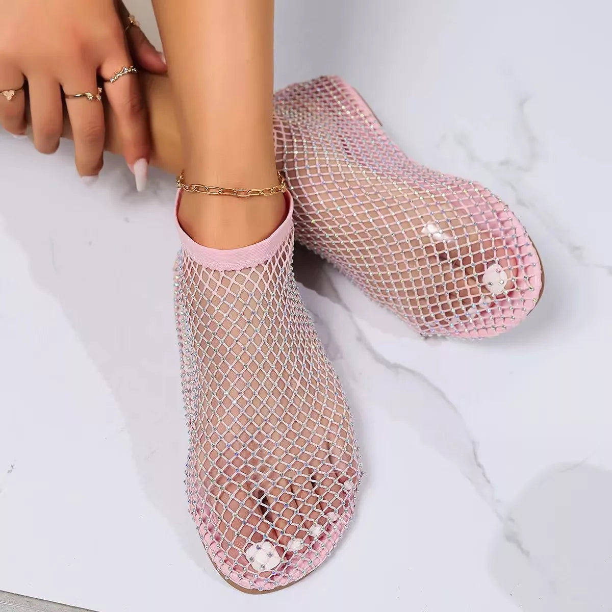 Round Toe Hollow Out Slip-Ons - Lilixa.store