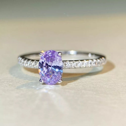 925 Sterling Silver Zircon Oval Ring - Lilixa.store