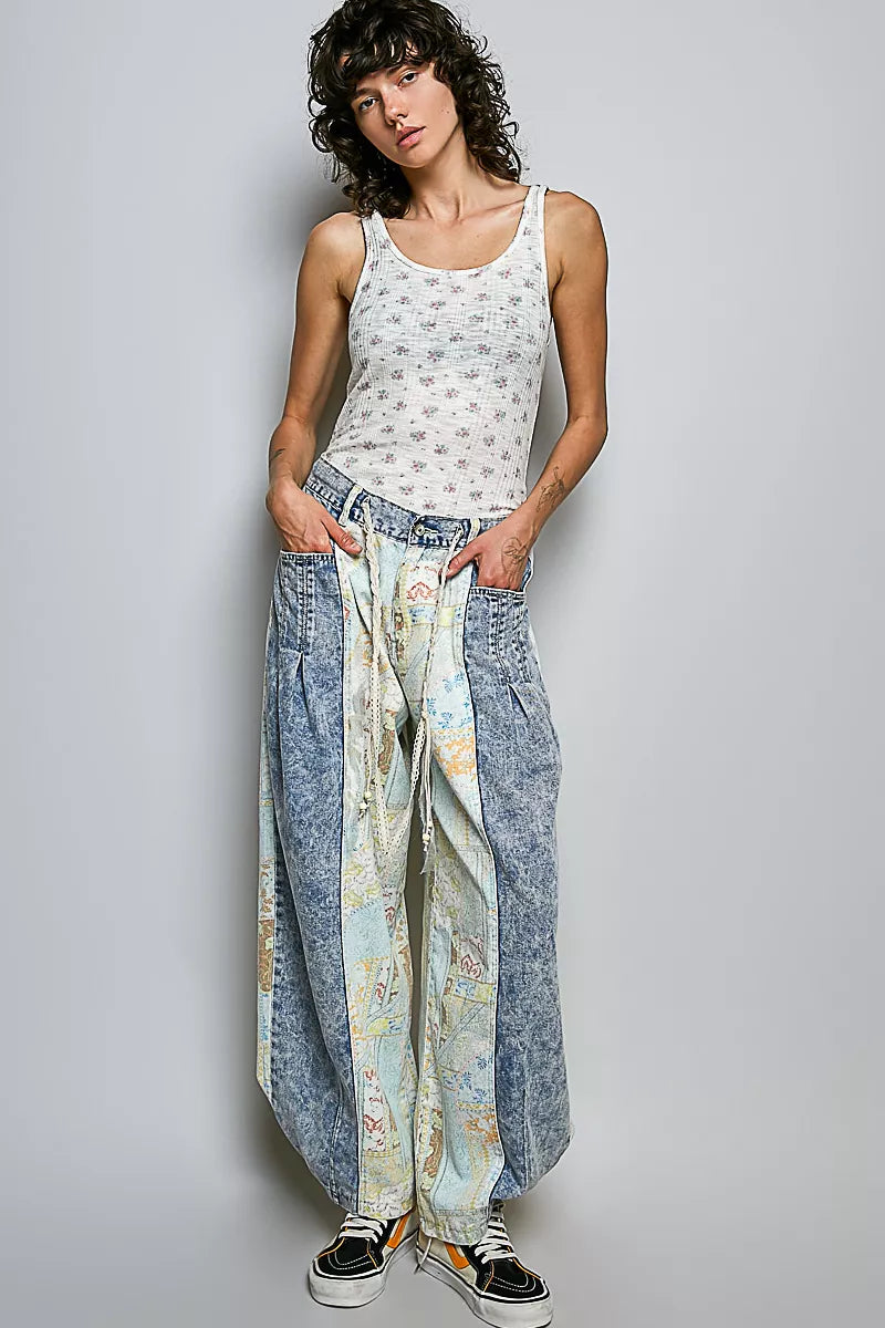 POL All Over Floral Ribbed Tank - Lilixa.store