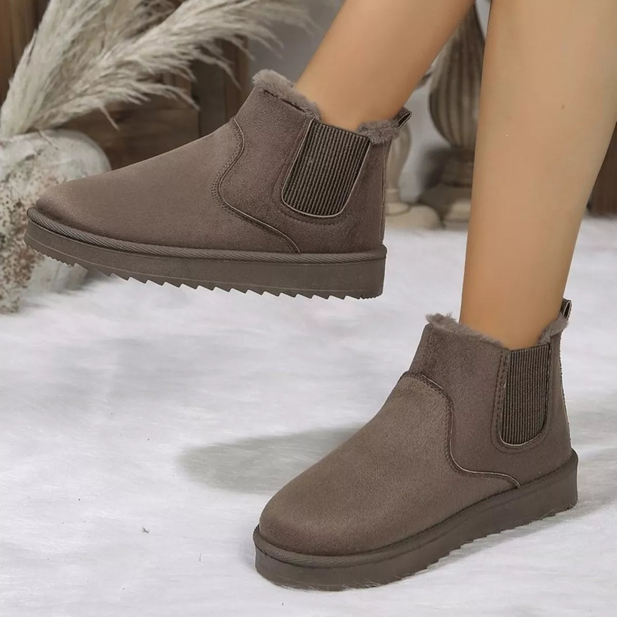 Plush Lined Slip-On Chelsea Winter Boots, view 4