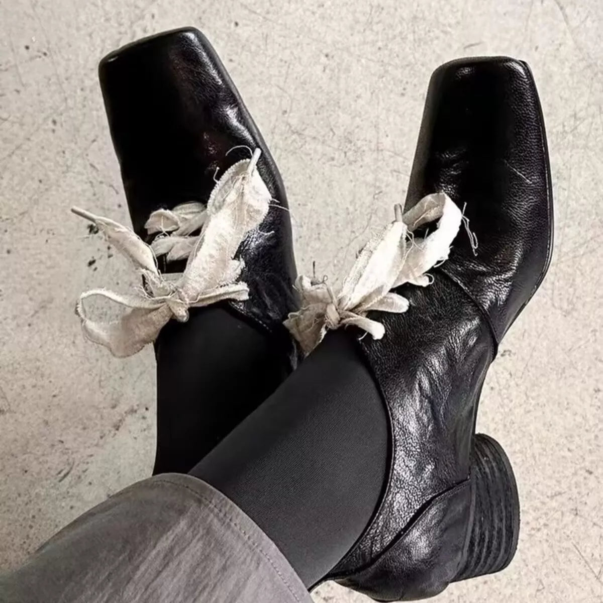 Square Toe Block Heels Pumps - Lilixa.store