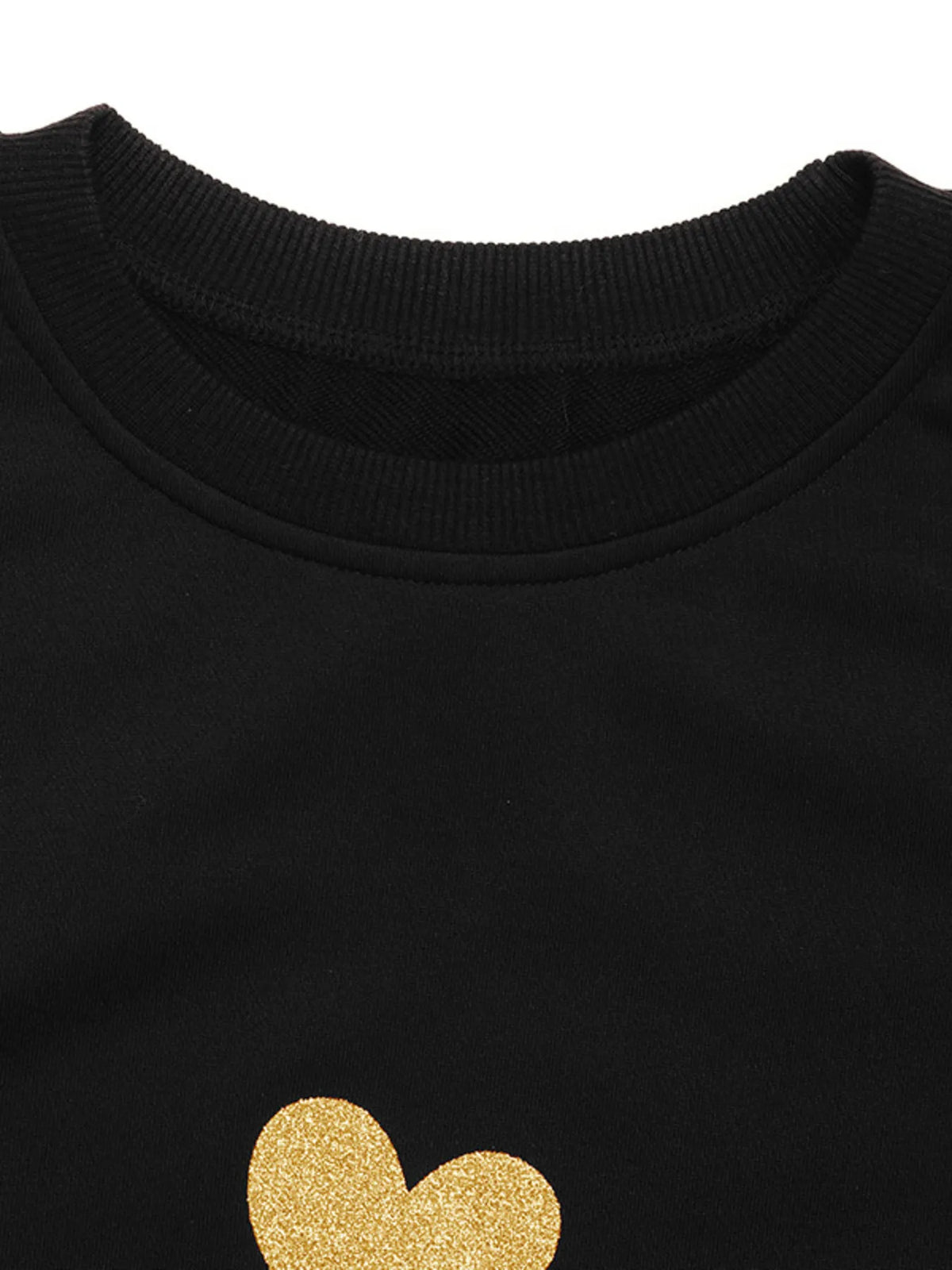 Heart Print Long Sleeve Sweatshirt - Lilixa.store
