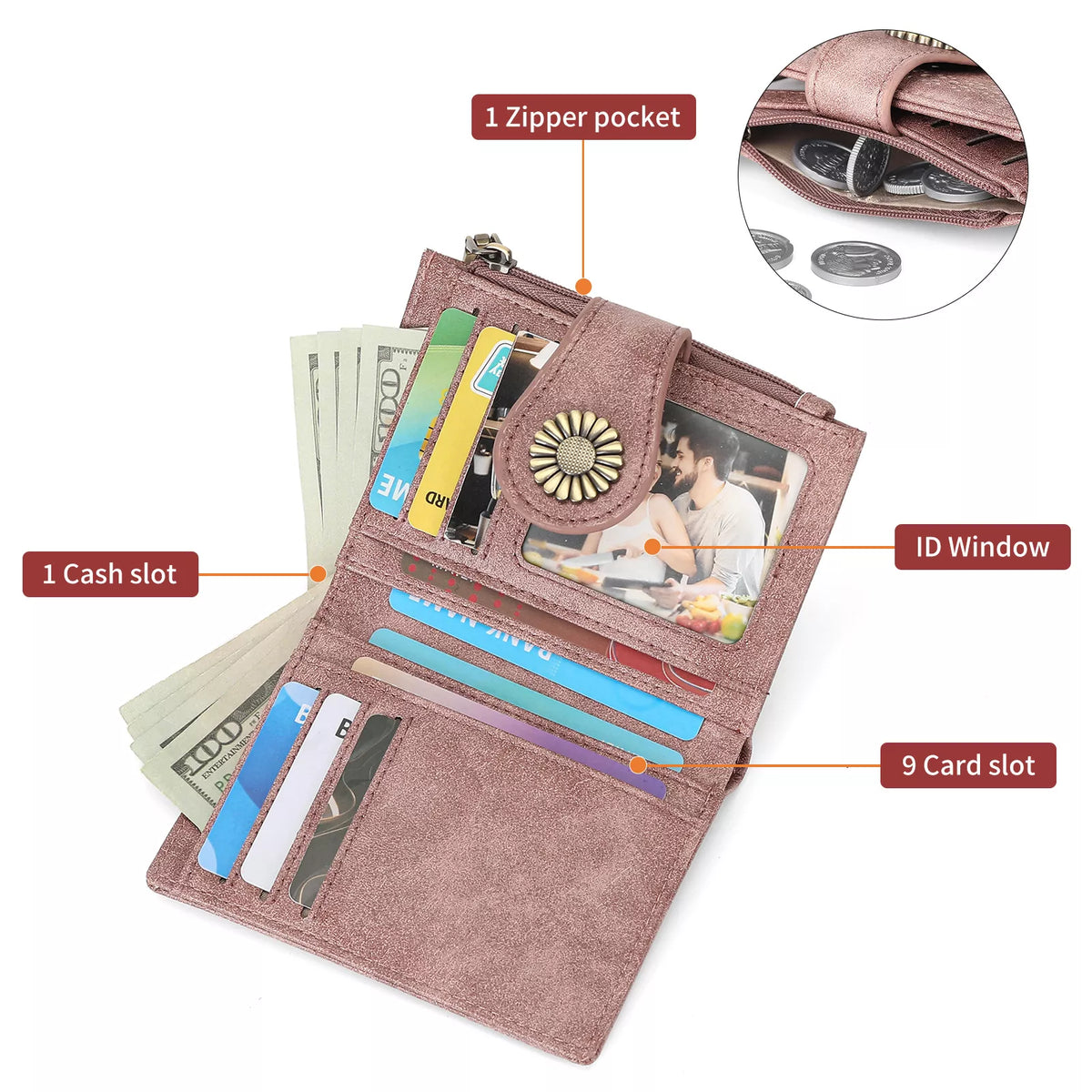 Leather Bifold Wallet - Lilixa.store