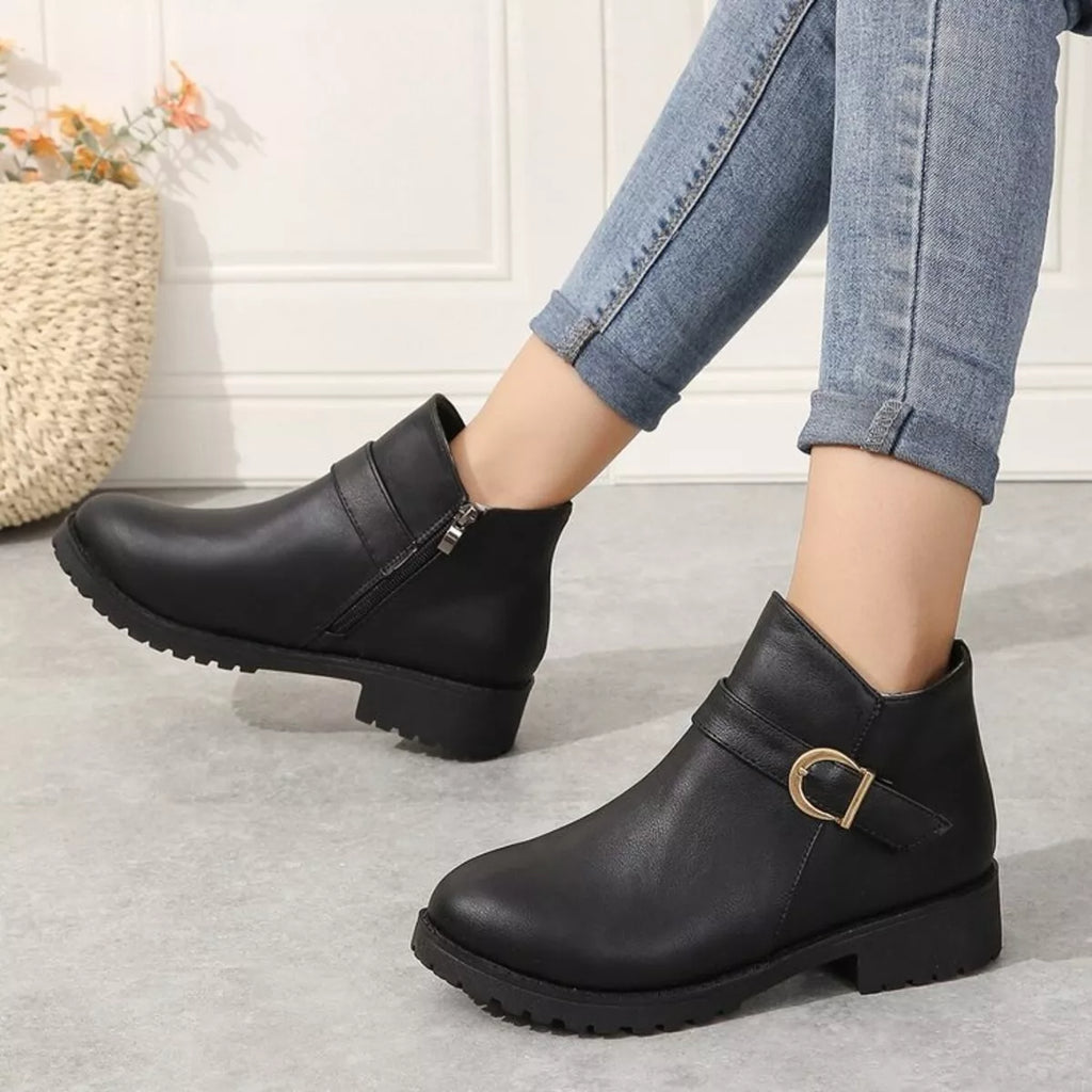 Buckle Accent Ankle Boots, view 3