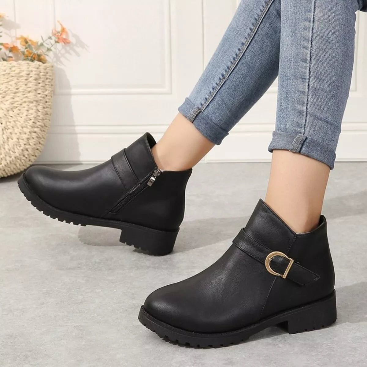Buckle Accent Ankle Boots, view 3