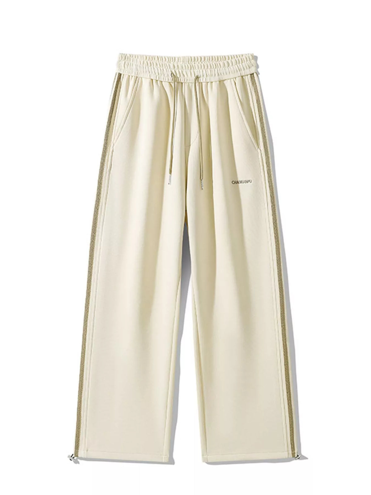 Men's Plus Size Casual Striped Wide Leg Sweatpants, view 5