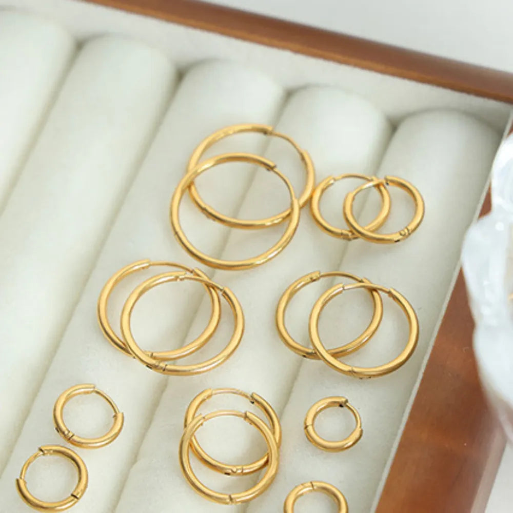 18K Gold-Plated Huggie Earrings, view 8