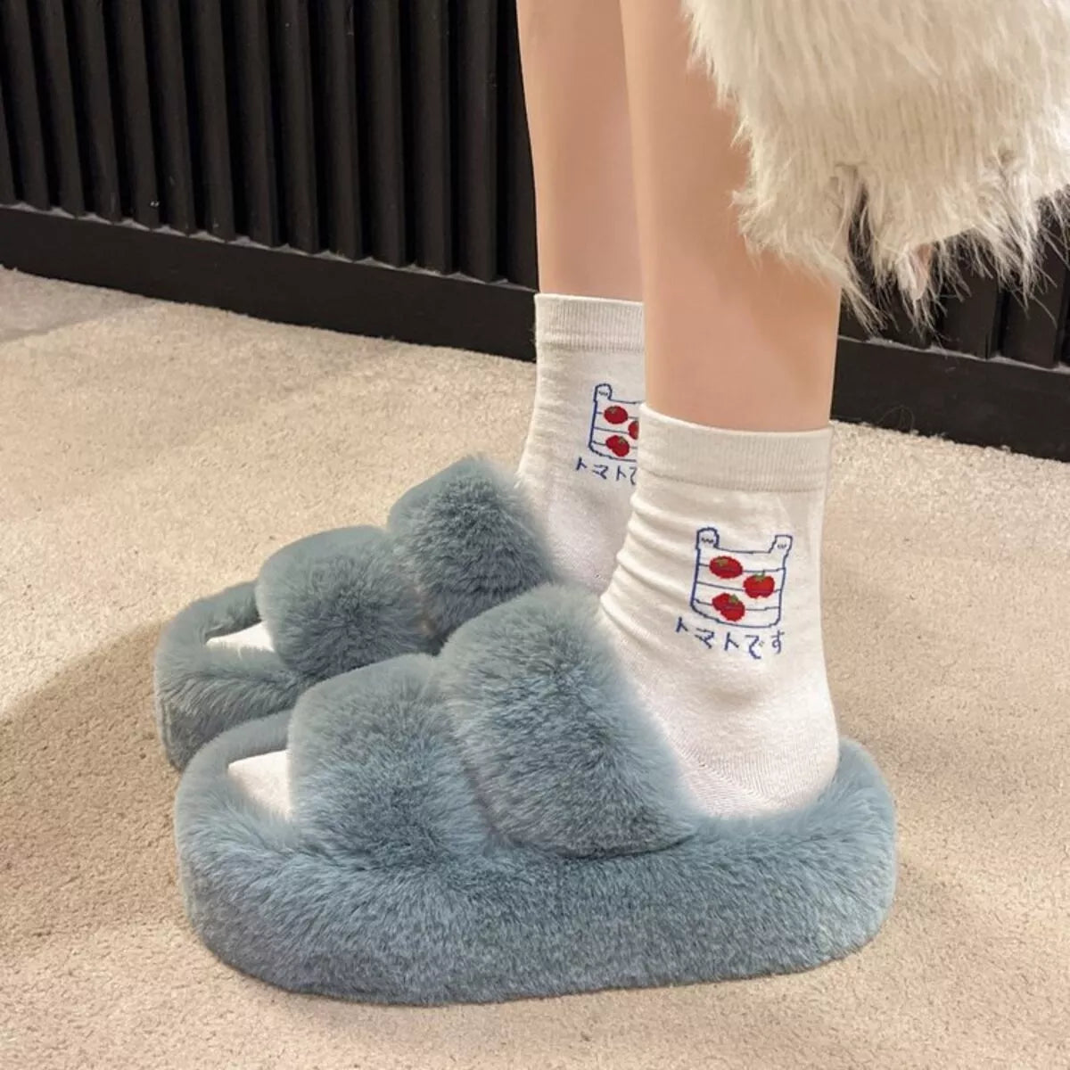 Fuzzy Open Toe Slippers - Lilixa.store
