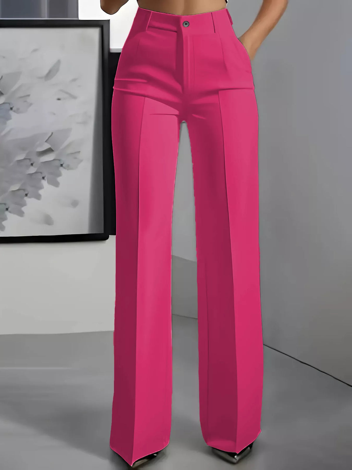 Full Size High-Waisted Wide-Leg Pants Plus Size - Lilixa.store