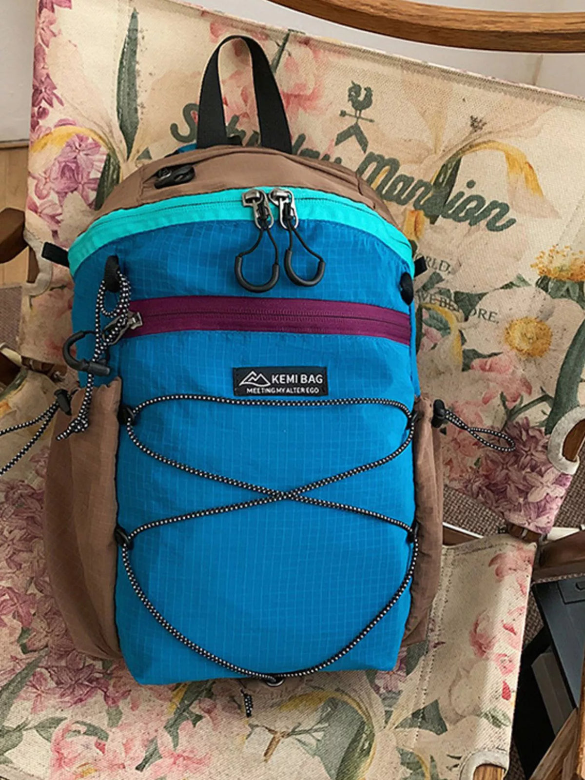 Lightweight Contrast Backpack Bag - Lilixa.store