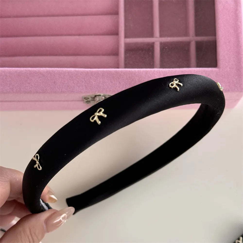 Alloy Bow Trim Headband - Lilixa.store