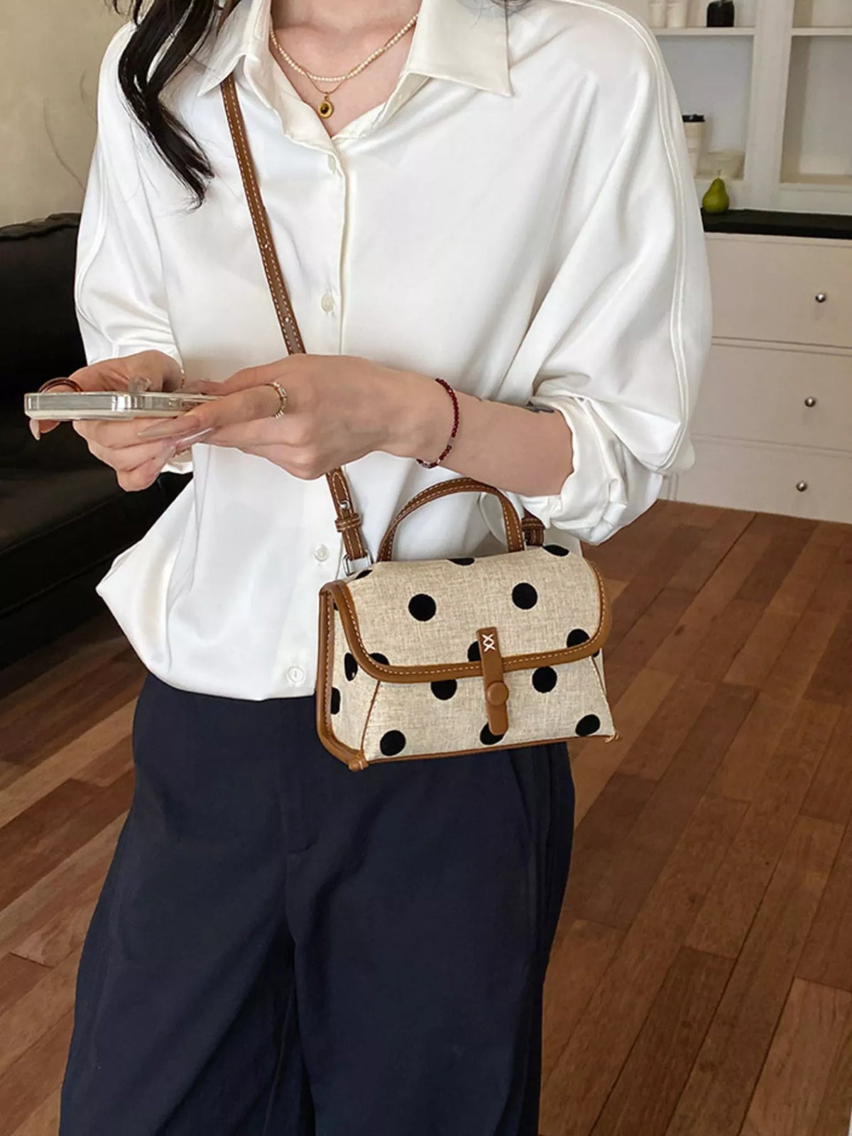 Polka Dot Crossbody Bag