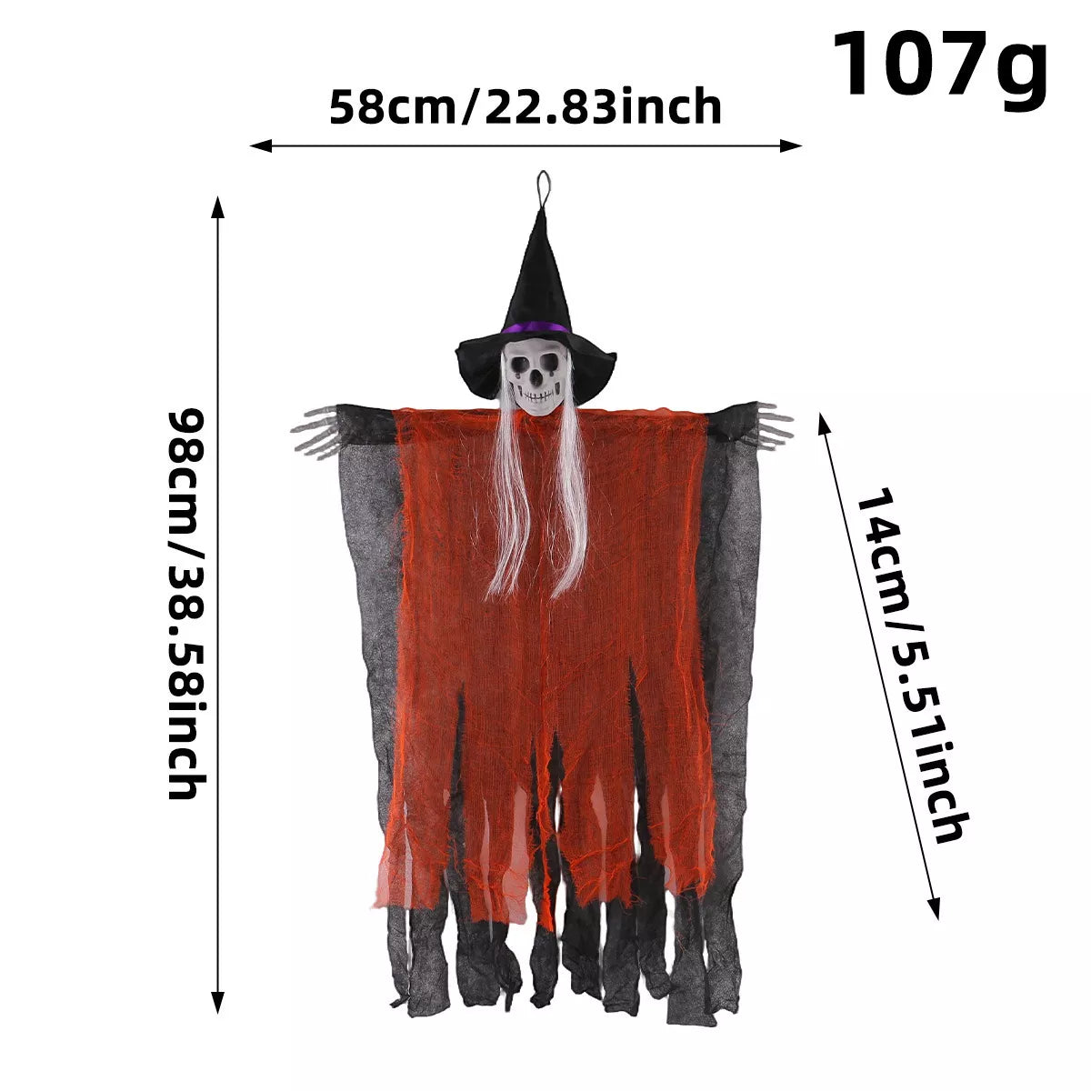 Halloween Skeleton Hanging Ghost Hanging Decorative Ornament - Lilixa.store