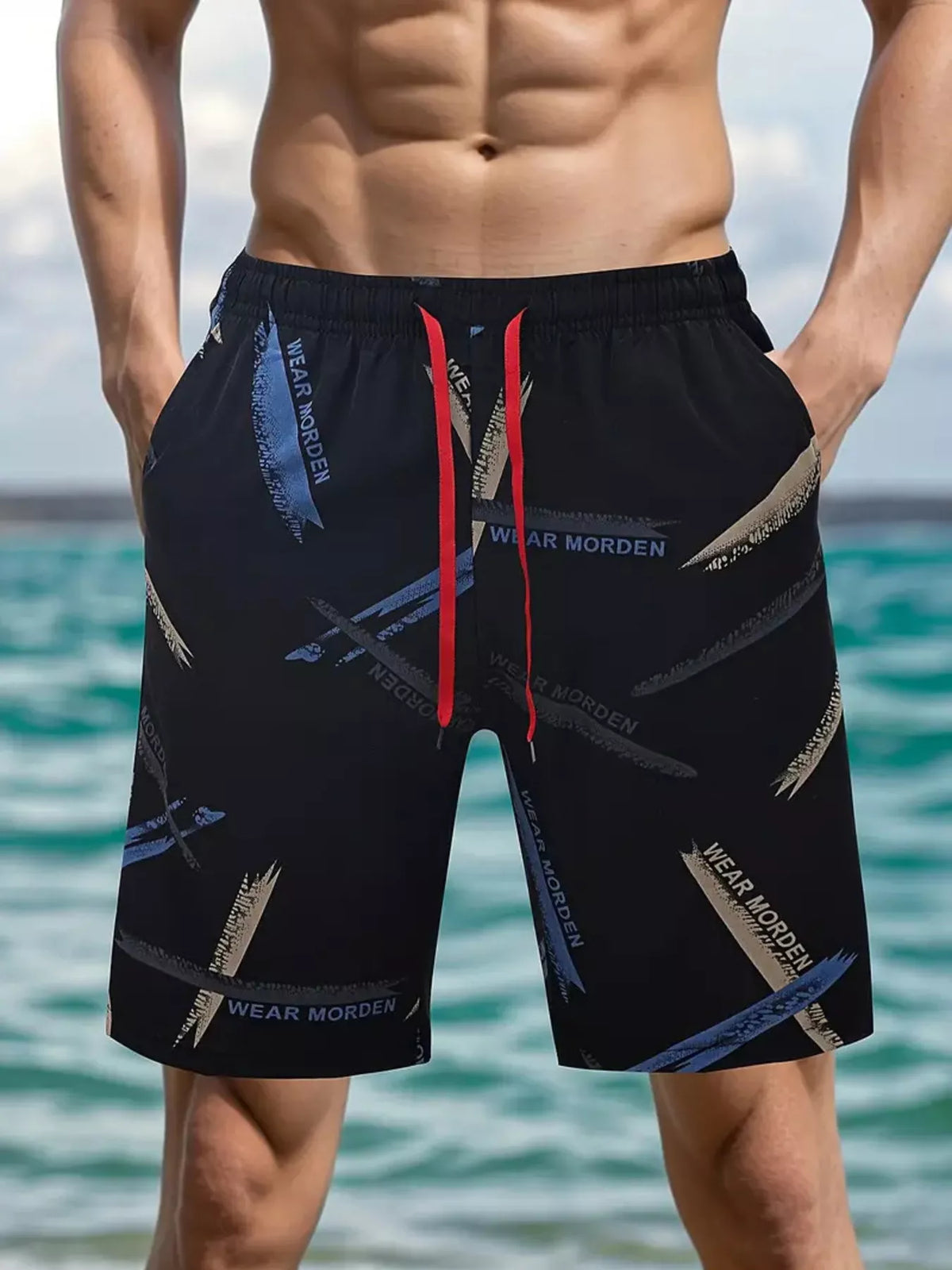Men's Full Size Drawstring Pocketed Shorts Plus Size - Lilixa.store
