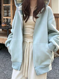 Zip-Up Plaid Lining Hoodie - Lilixa.store