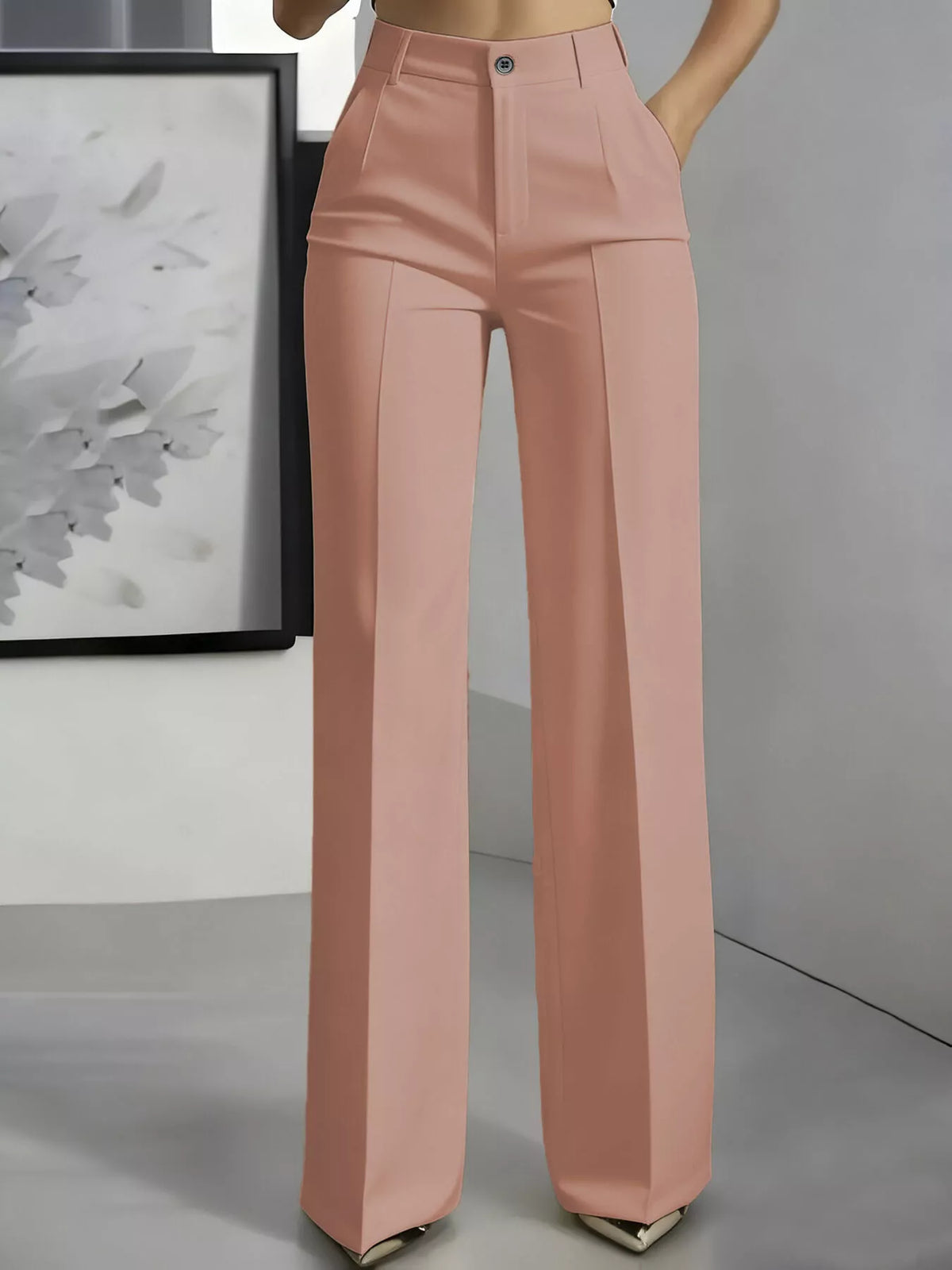 Full Size High-Waisted Wide-Leg Pants Plus Size - Lilixa.store