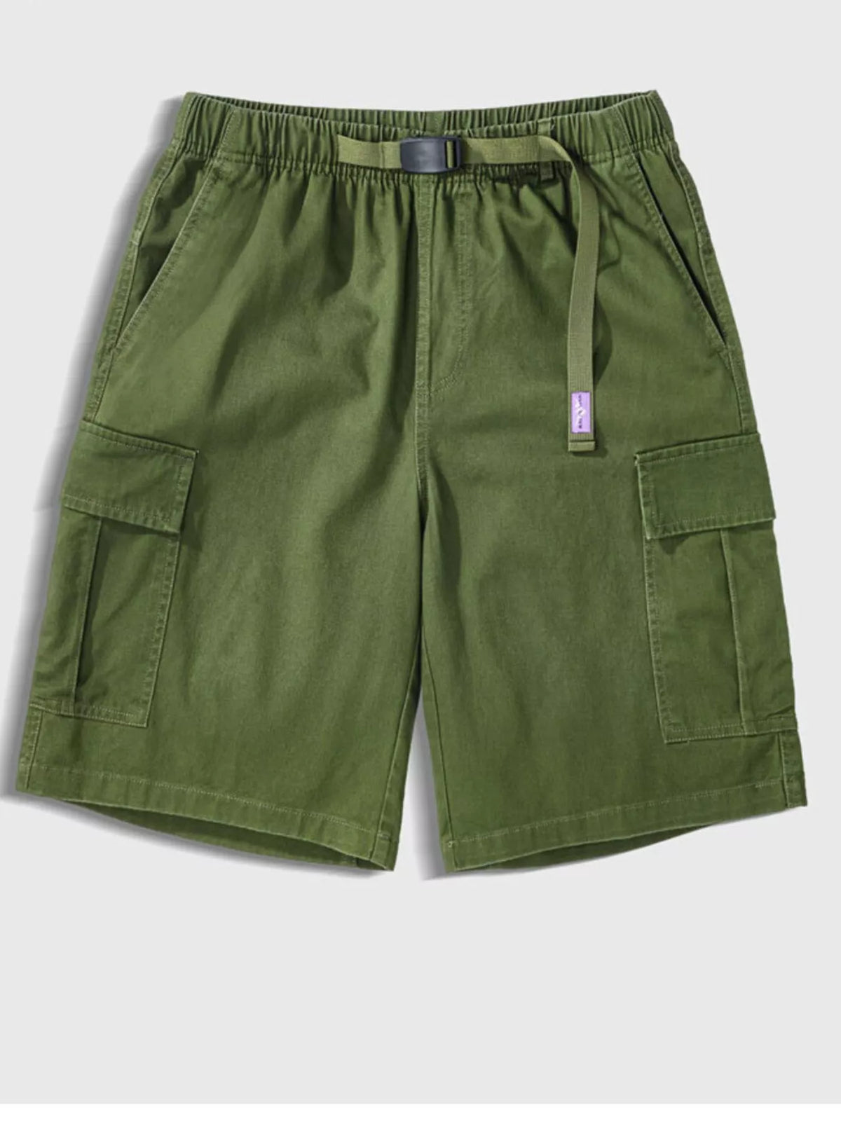Men's Casual Cargo Shorts in Army Green