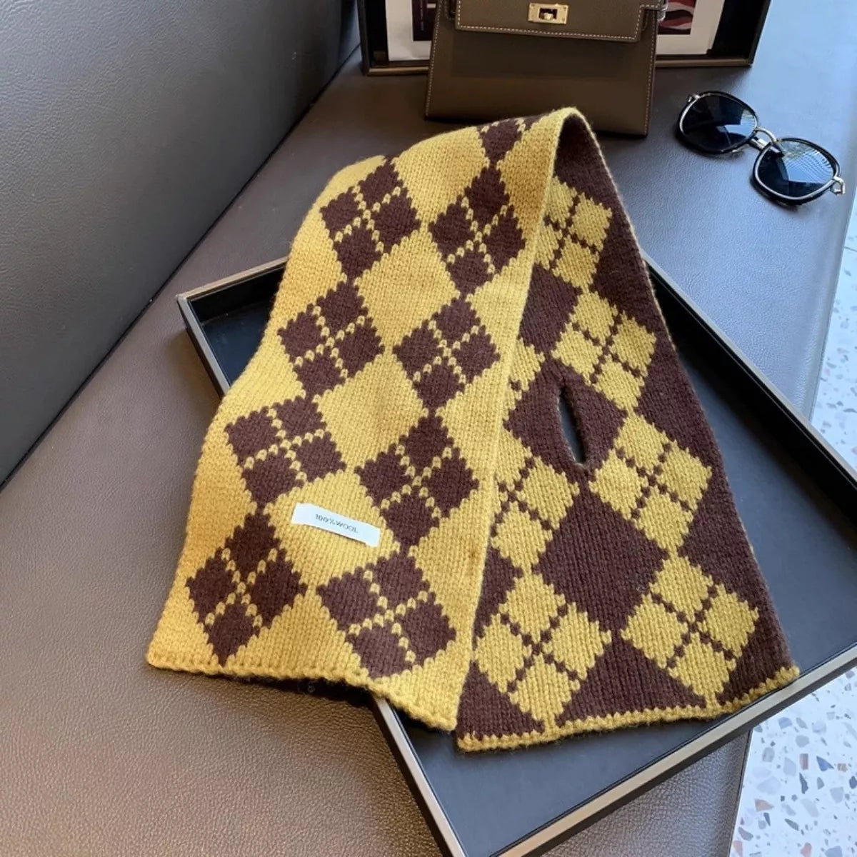 Argyle Pattern Warm Winter Scarf - Lilixa.store