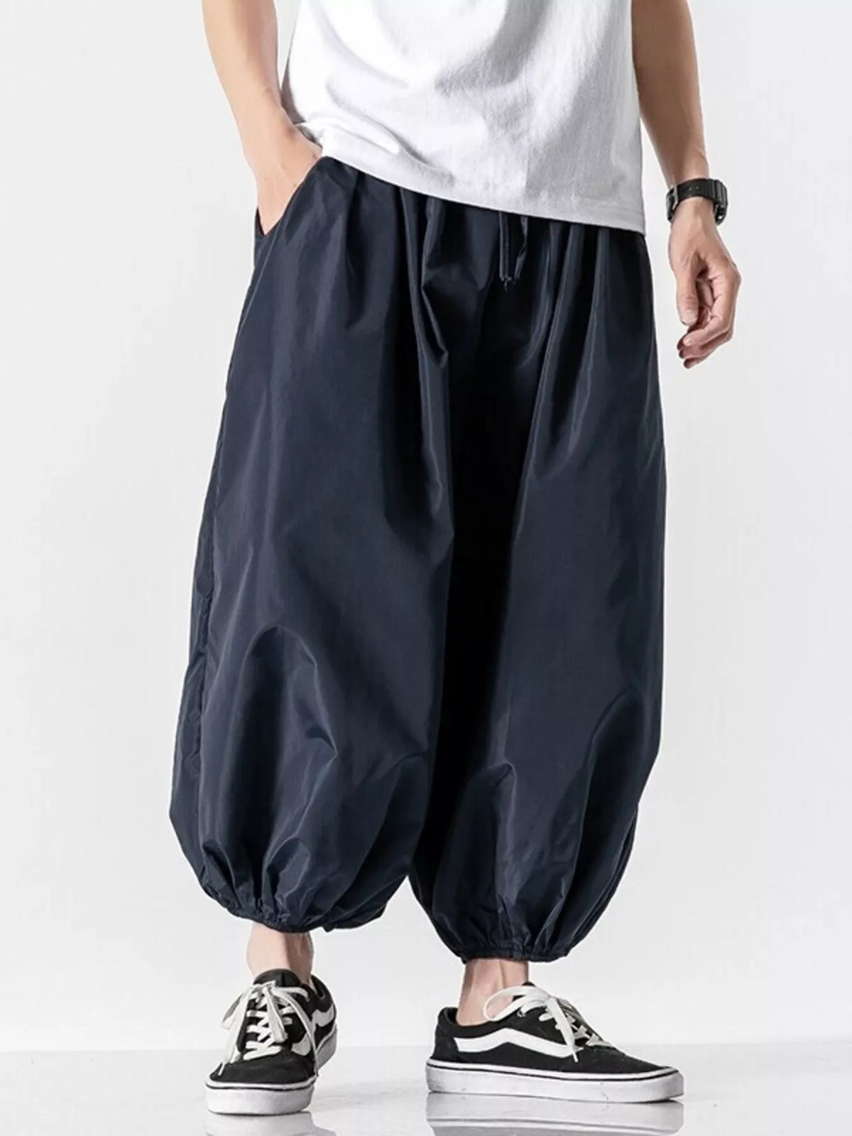 Men's Plus Size Loose Fit Harem Pants, view 3