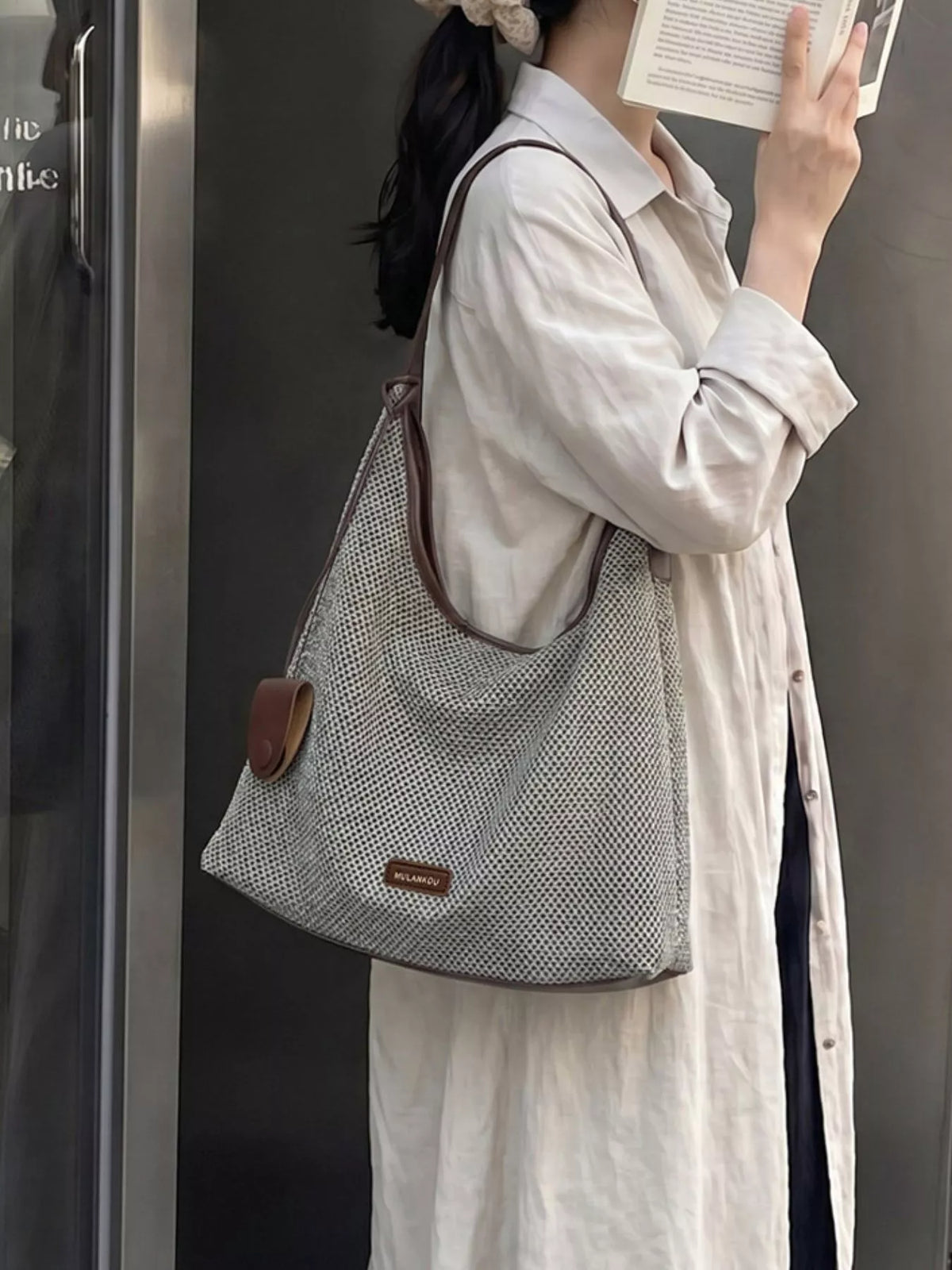 Crochet Knit Shoulder Bag - Lilixa.store